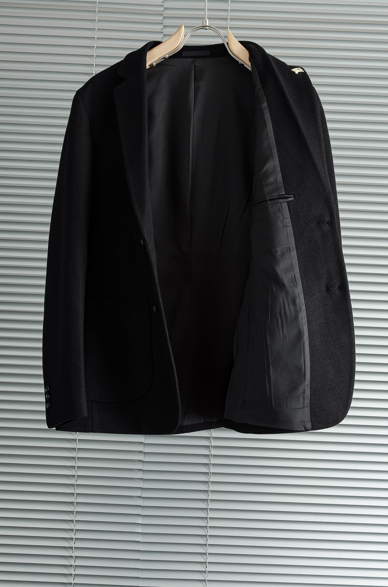 BUR#BERRY巴宝/莉2026FW羊毛混纺胸标点缀男士商务休闲西服#舒适有弹力，区别于普通的西装面料