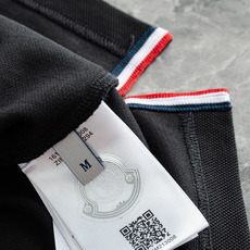 蒙/口MON# CLER 2025FW新品 轻奢男士翻领长袖T恤衫#精选客供进口100%棉采用高密度工艺 蒙/口MON# CLER 2025FW新品 轻奢男士翻领长袖T恤衫#精选客供进口100%棉采用高密度工艺