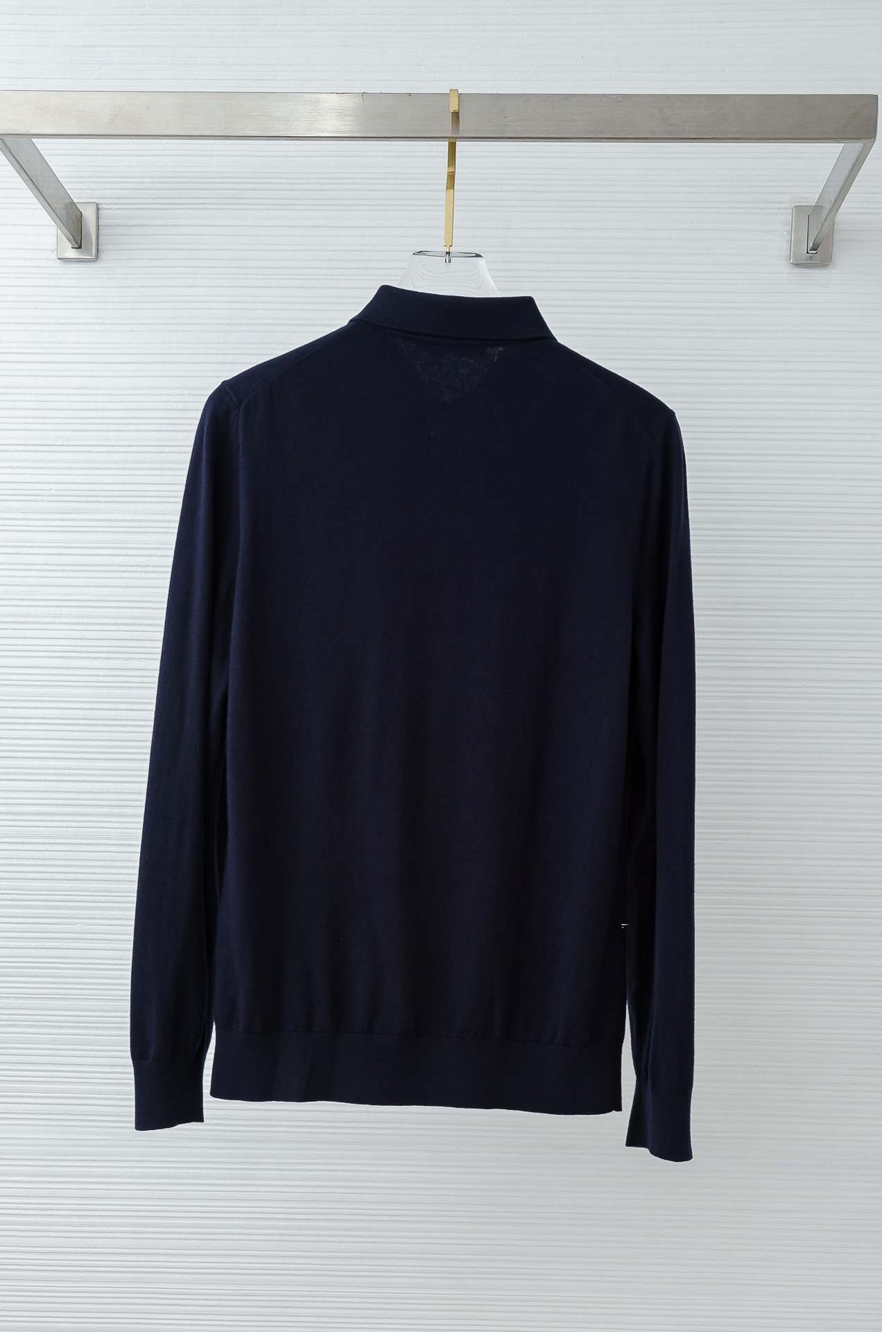 lP🆕 FW进口羊毛混纺面料男士翻领长袖毛衫#采用:46.3%腈纶+20%棉+16.9%锦纶+14.7%