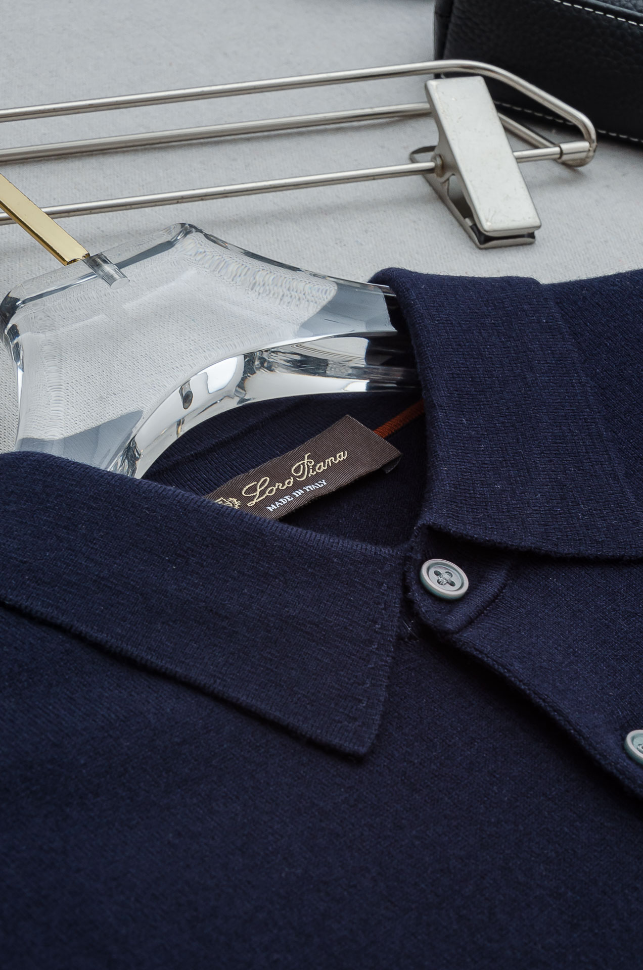 lP🆕 FW进口羊毛混纺面料男士翻领长袖毛衫#采用:46.3%腈纶+20%棉+16.9%锦纶+14.7%