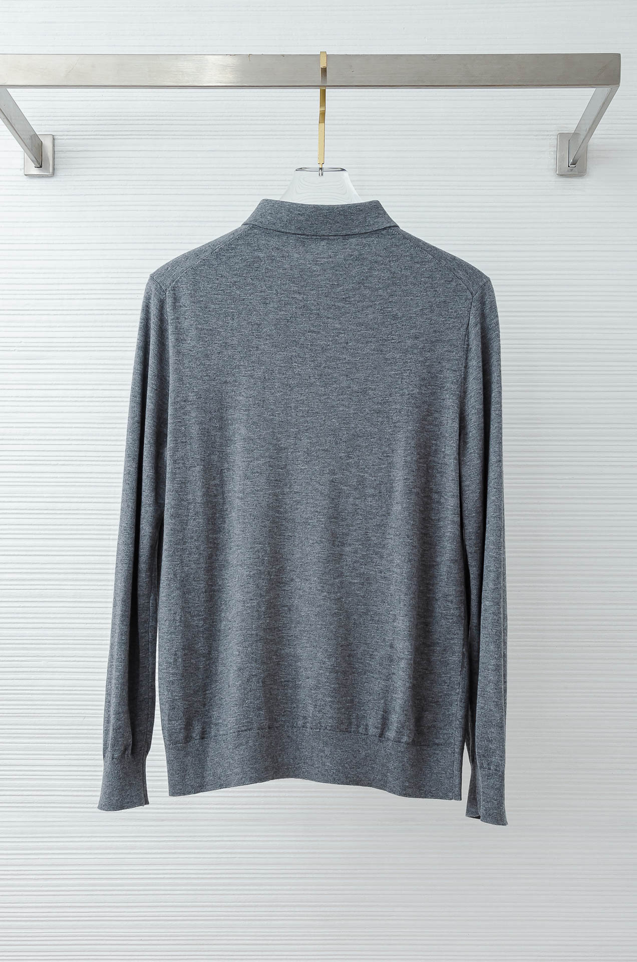 lP🆕 FW进口羊毛混纺面料男士翻领长袖毛衫#采用:46.3%腈纶+20%棉+16.9%锦纶+14.7%