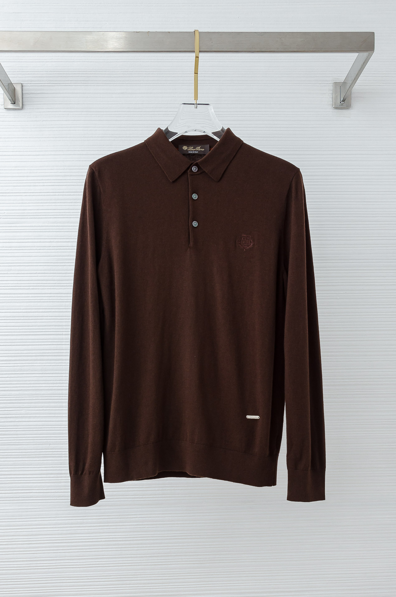 lP🆕 FW进口羊毛混纺面料男士翻领长袖毛衫#采用:46.3%腈纶+20%棉+16.9%锦纶+14.7%