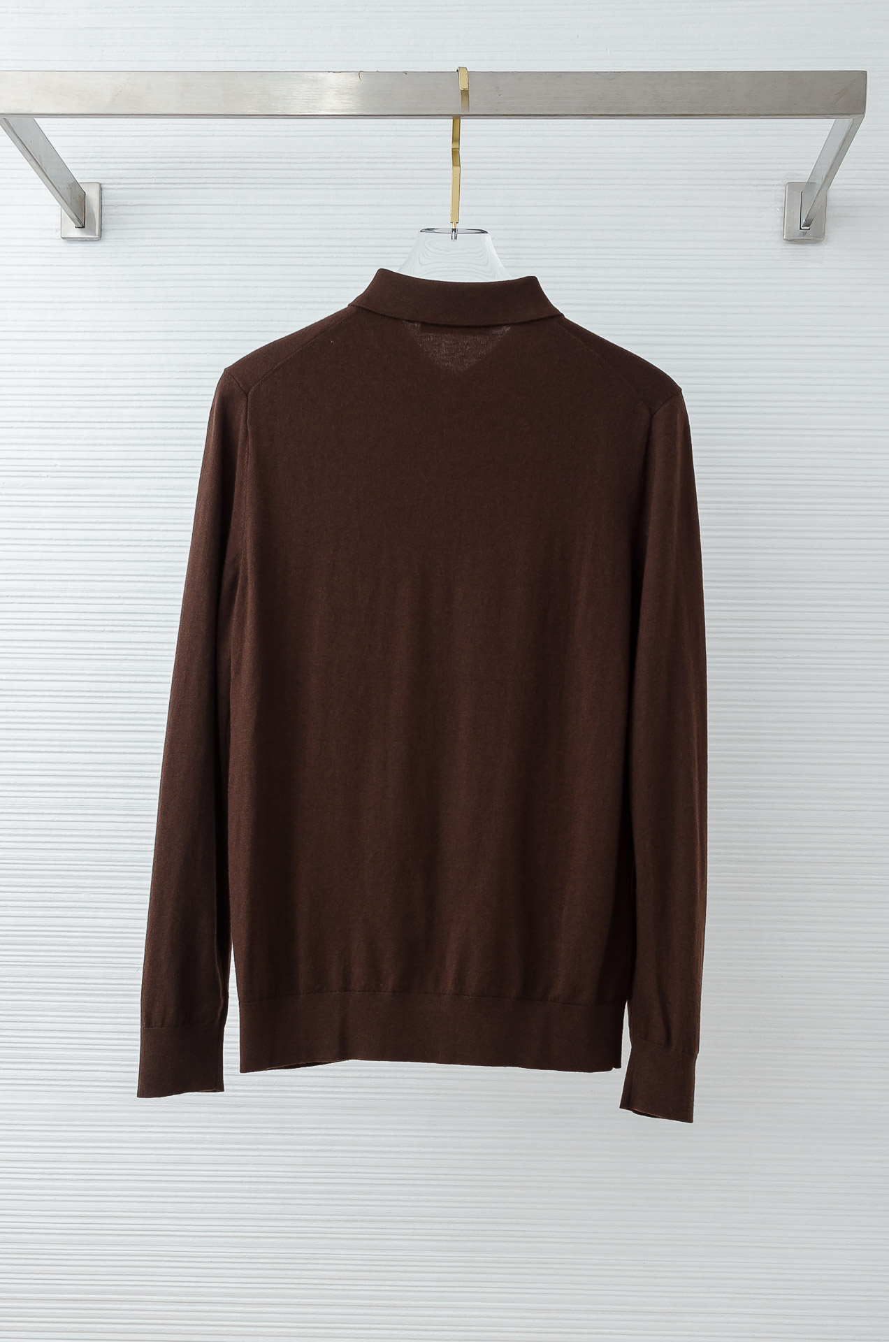 lP🆕 FW进口羊毛混纺面料男士翻领长袖毛衫#采用:46.3%腈纶+20%棉+16.9%锦纶+14.7%