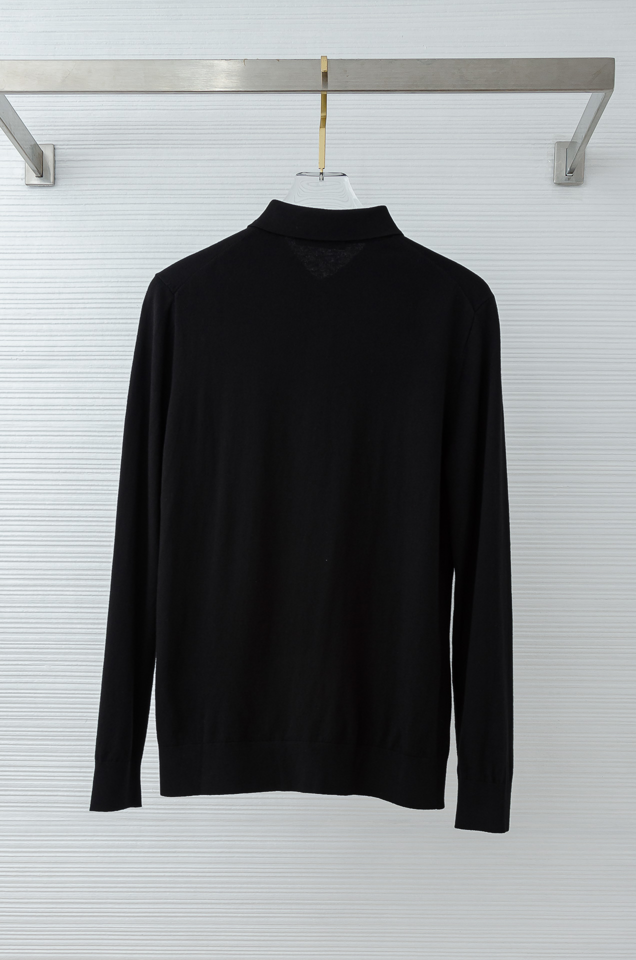 lP🆕 FW进口羊毛混纺面料男士翻领长袖毛衫#采用:46.3%腈纶+20%棉+16.9%锦纶+14.7%