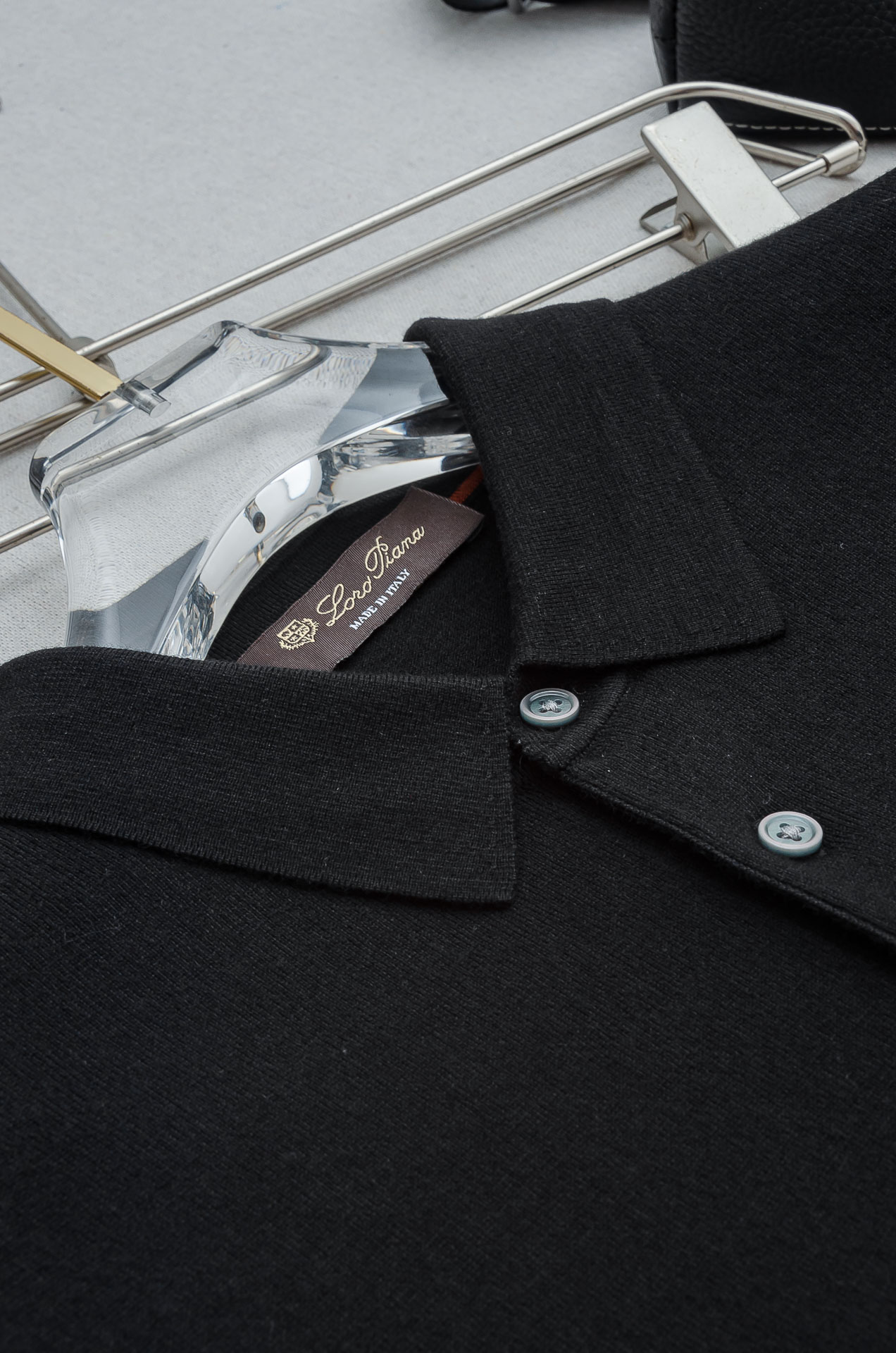 lP🆕 FW进口羊毛混纺面料男士翻领长袖毛衫#采用:46.3%腈纶+20%棉+16.9%锦纶+14.7%