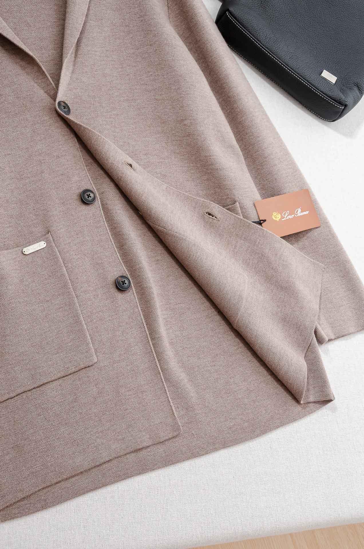 Loro*Piana 2025//秋冬新品高端品质顶级版本 ！男士高端简约羊绒羊毛混纺中长款开衫毛衣/羊