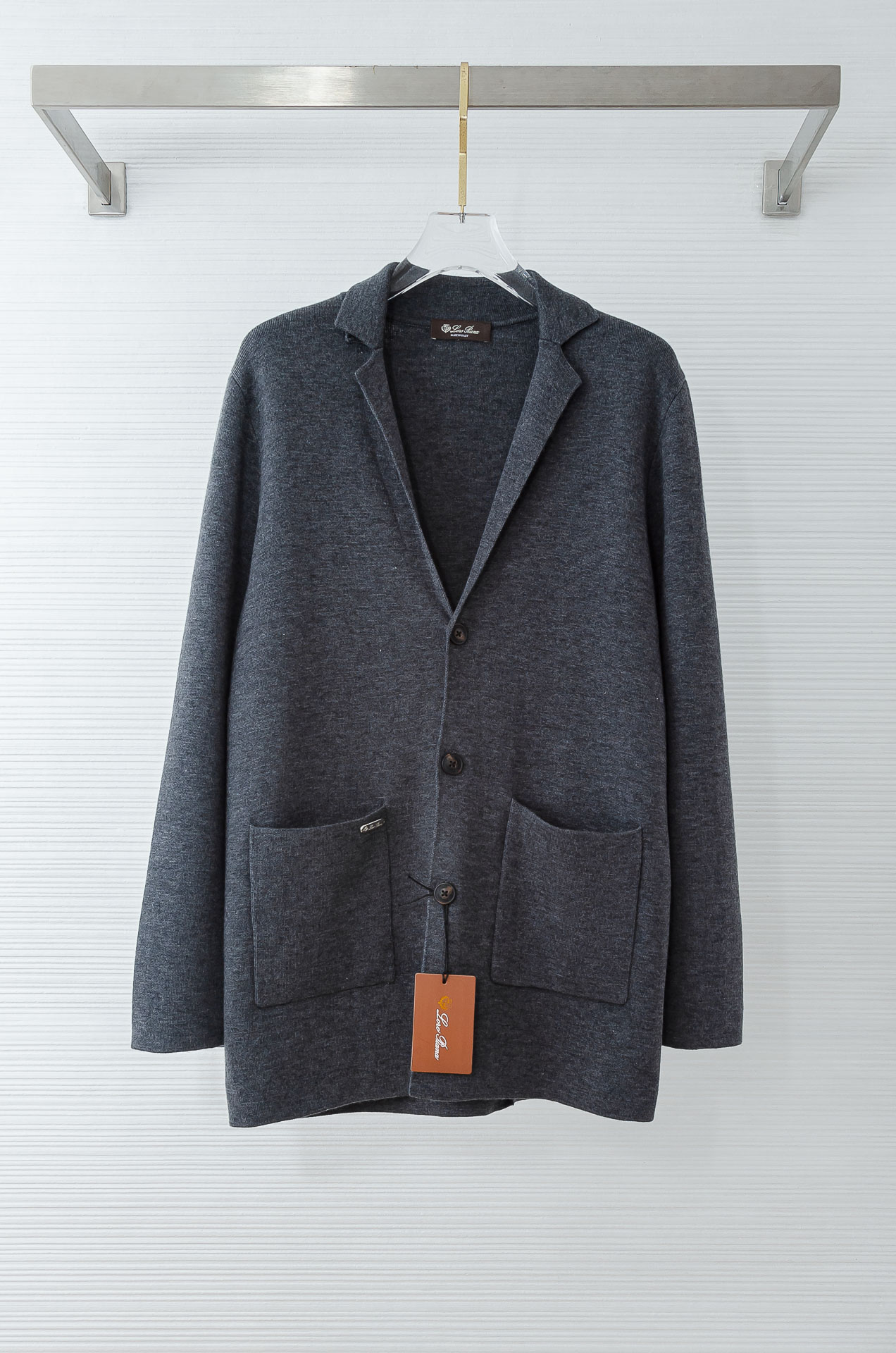 Loro*Piana 2025//秋冬新品高端品质顶级版本 ！男士高端简约羊绒羊毛混纺中长款开衫毛衣/羊