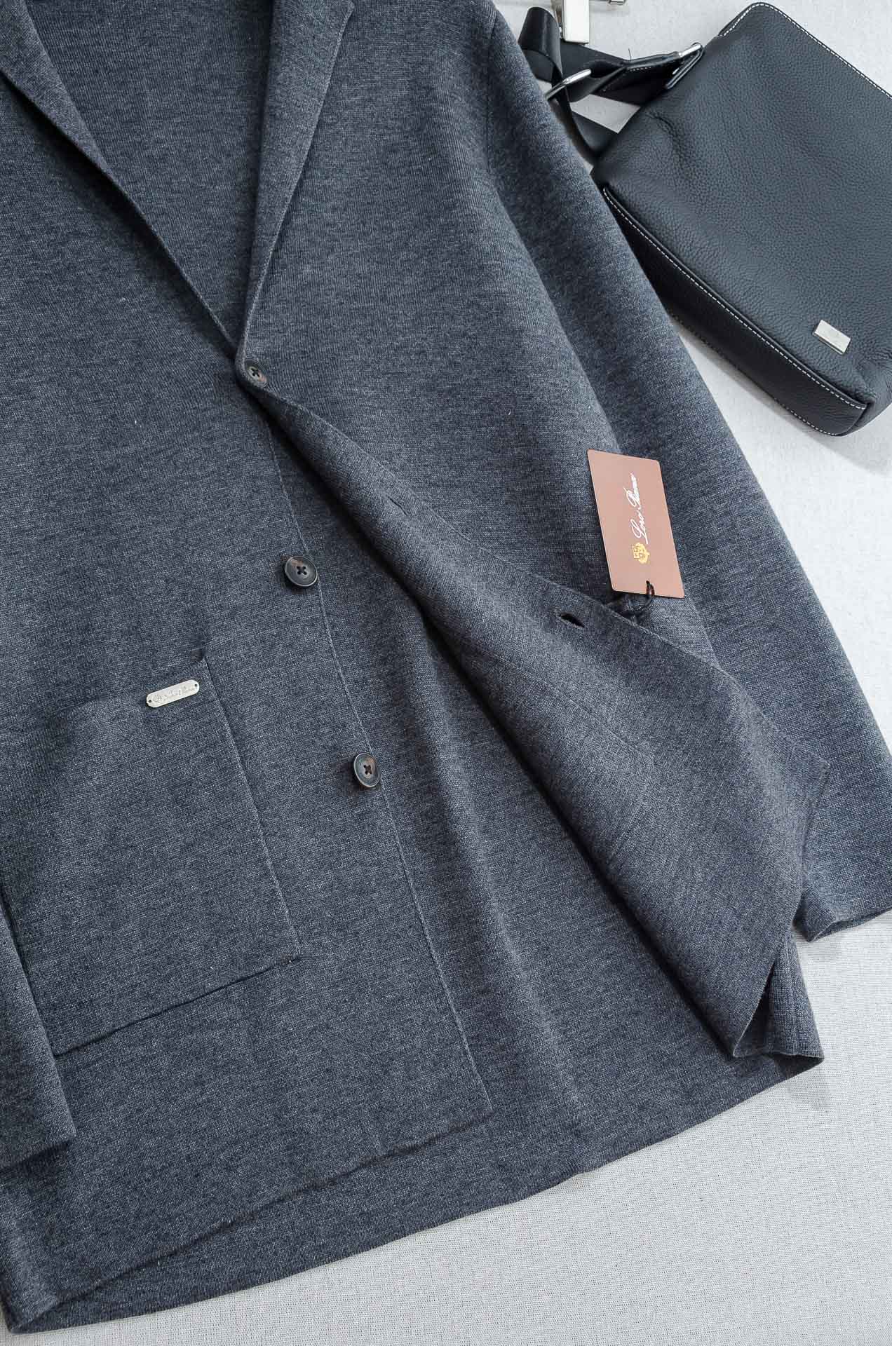 Loro*Piana 2025//秋冬新品高端品质顶级版本 ！男士高端简约羊绒羊毛混纺中长款开衫毛衣/羊