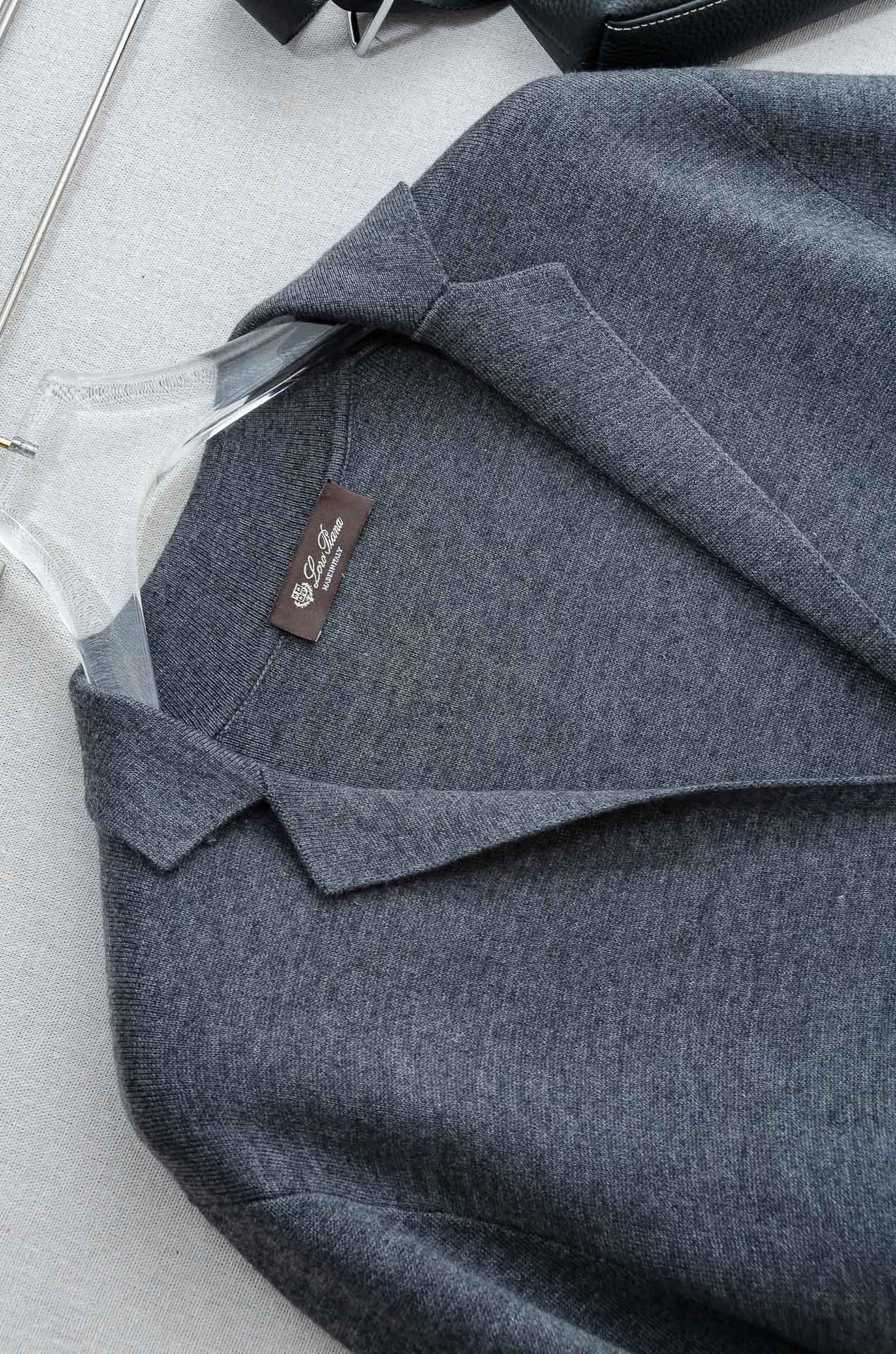 Loro*Piana 2025//秋冬新品高端品质顶级版本 ！男士高端简约羊绒羊毛混纺中长款开衫毛衣/羊