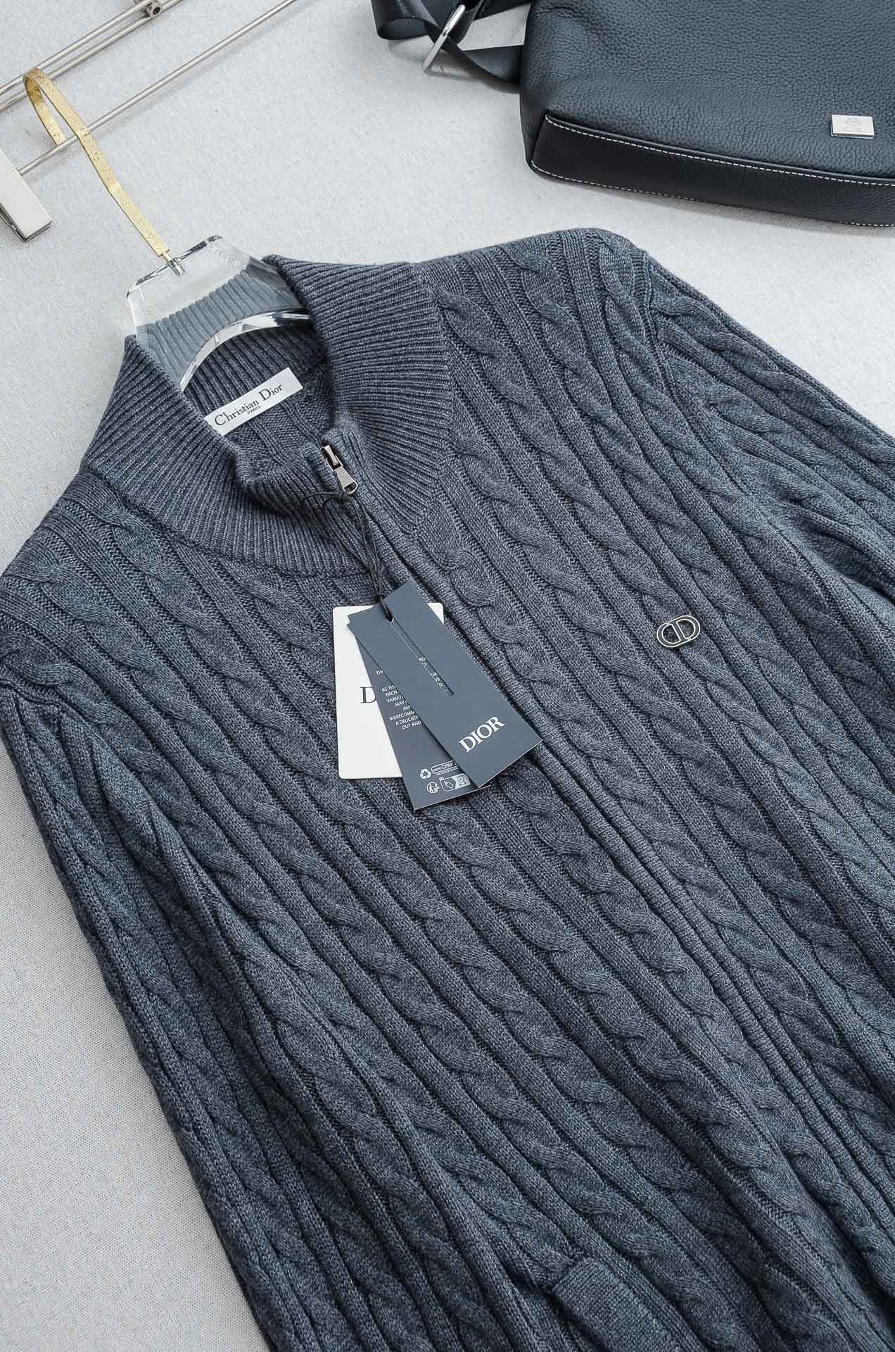 Di＊or 迪/奥 2025FW秋冬新品高端品质顶级版本 ！男士高端简约羊绒羊毛混纺开衫毛衣/羊毛衫# 