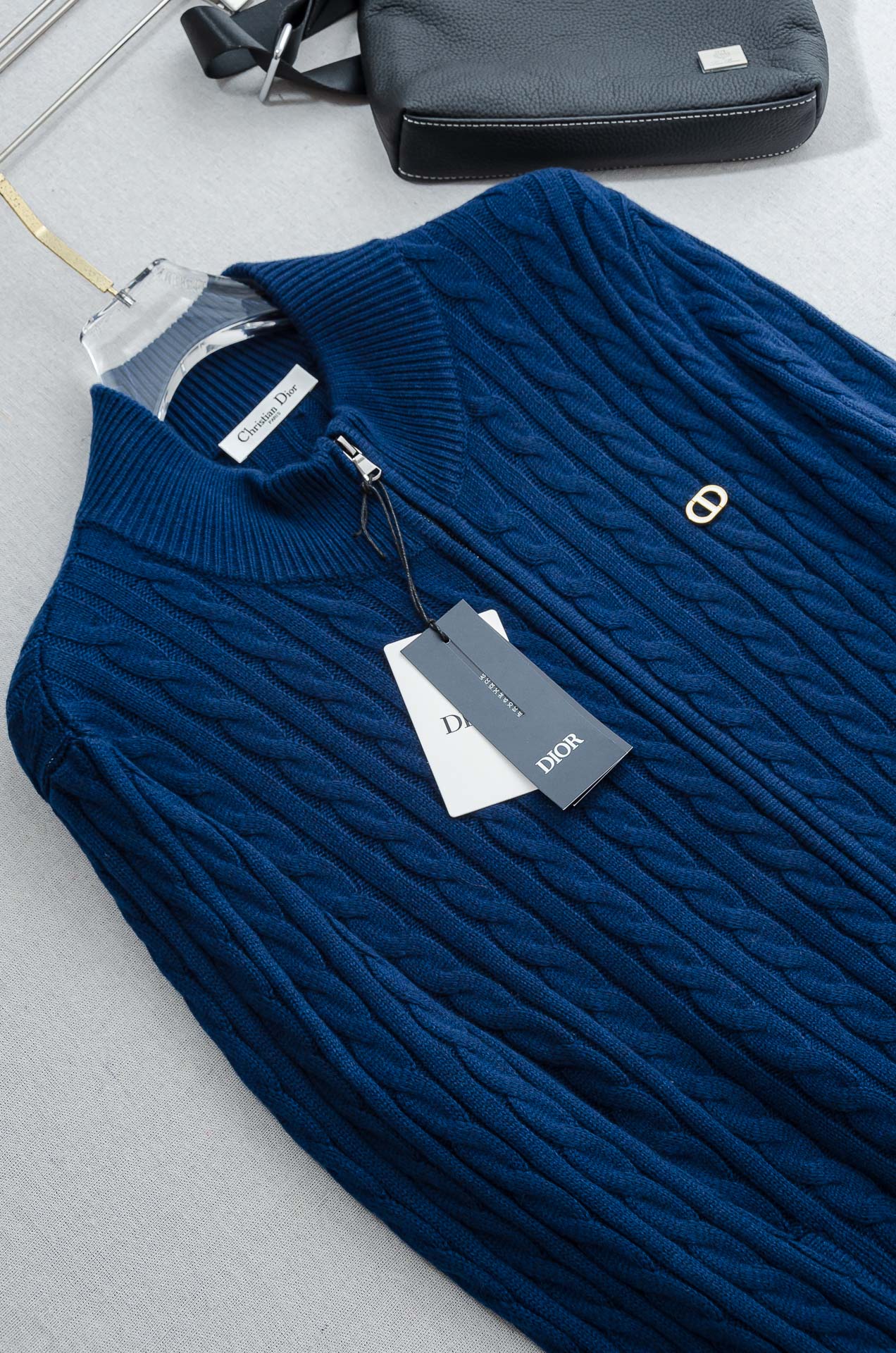 Di＊or 迪/奥 2025FW秋冬新品高端品质顶级版本 ！男士高端简约羊绒羊毛混纺开衫毛衣/羊毛衫# 