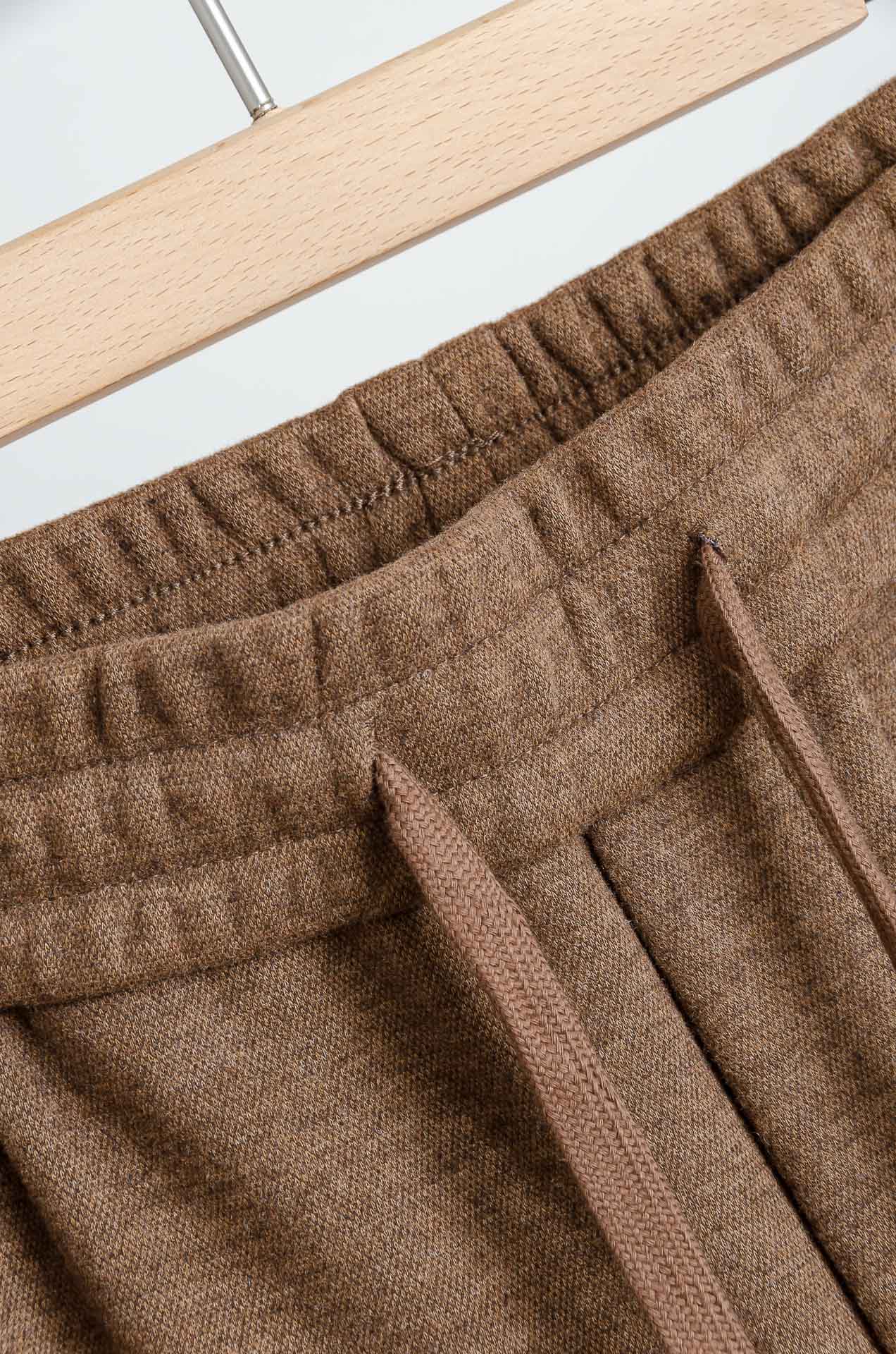 ☀️☀️Brun*ello Cucin*elli 2025FW 松紧腰羊毛混纺休闲裤#适度量感的微廓版型