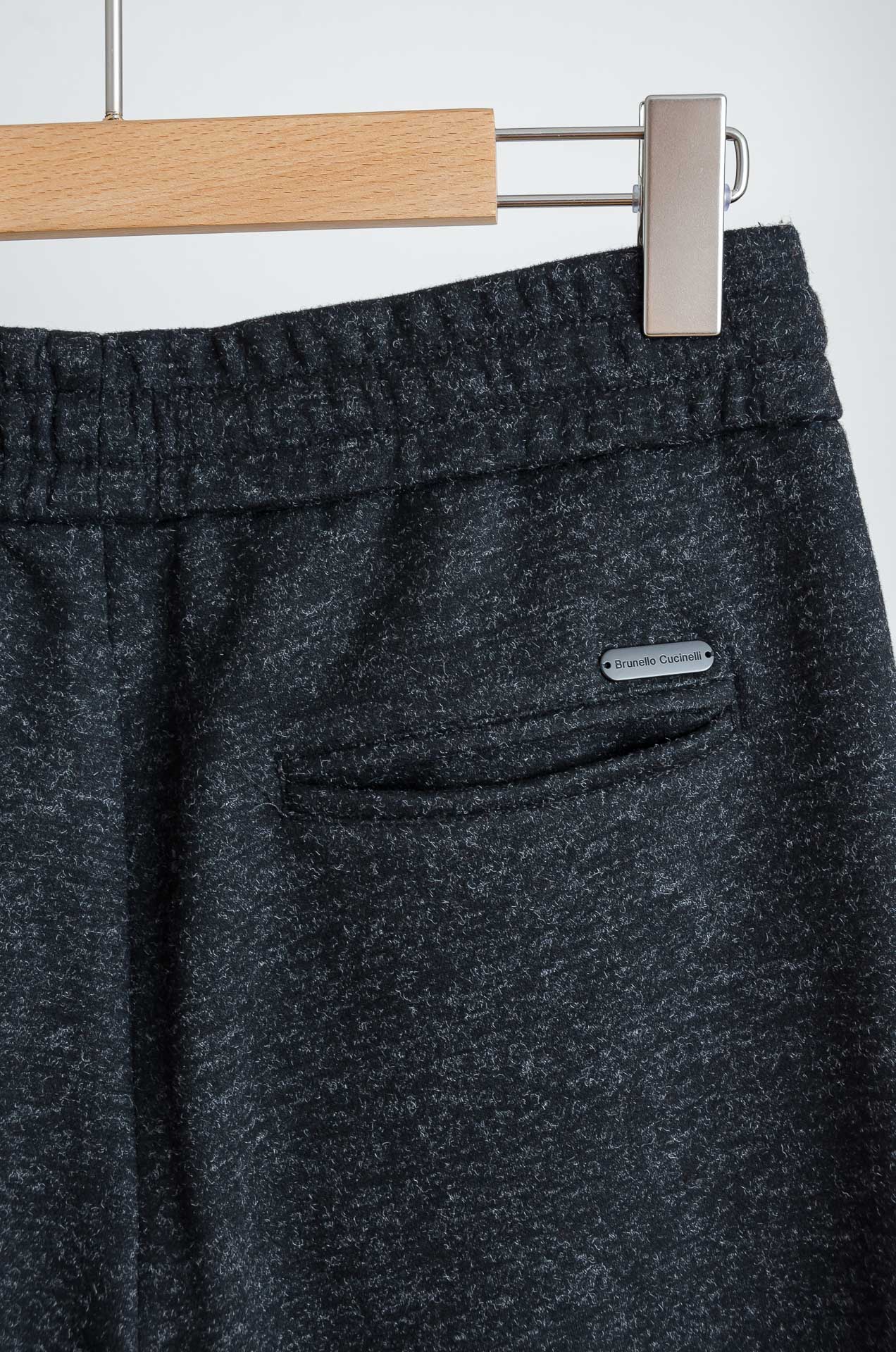 ☀️☀️Brun*ello Cucin*elli 2025FW 松紧腰羊毛混纺休闲裤#适度量感的微廓版型