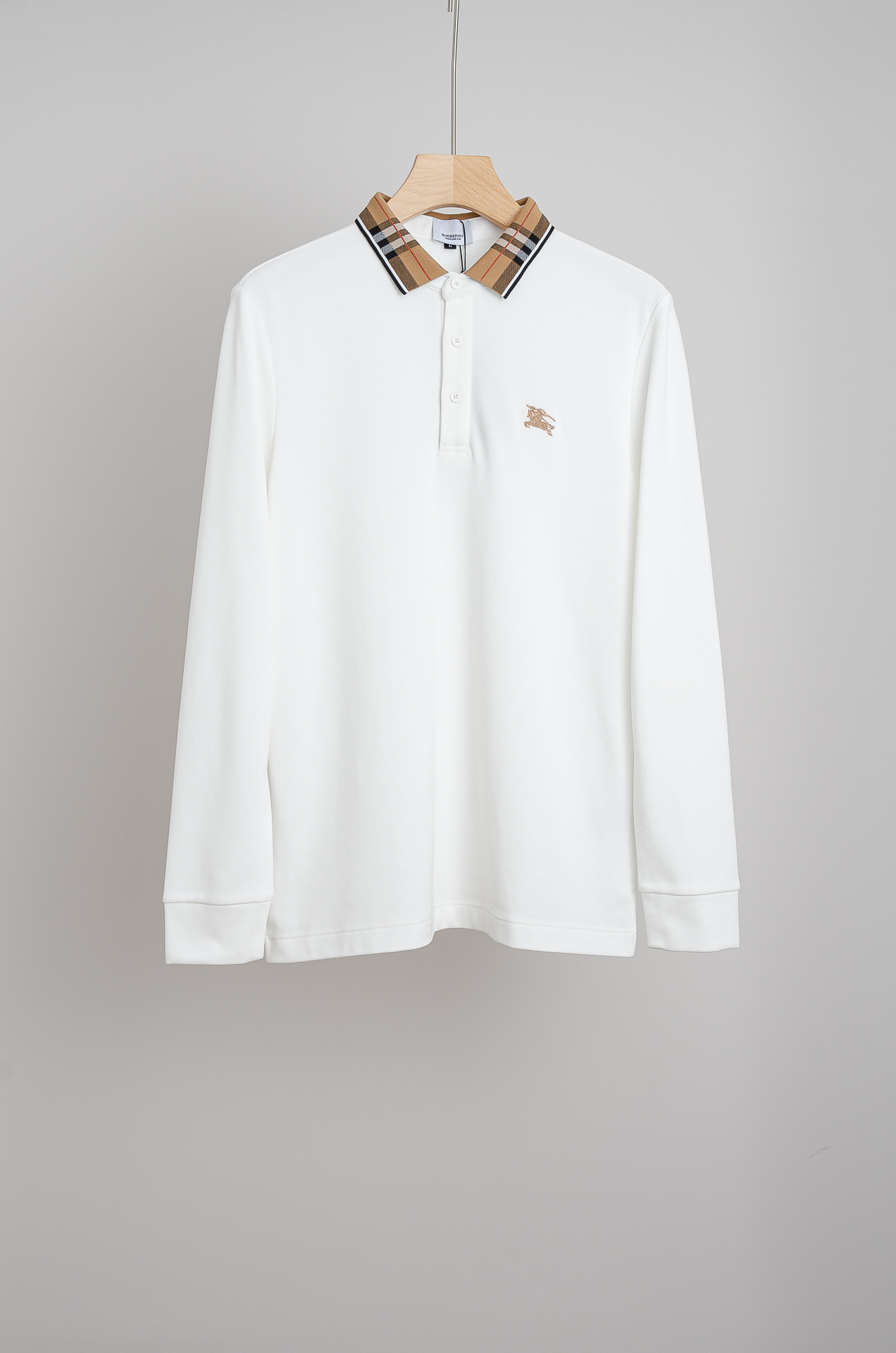 ☀️☀️BURB/ERRY 巴宝/莉26FW新品 轻奢男士翻领长袖T恤衫#精选客供进口100%棉采用高密