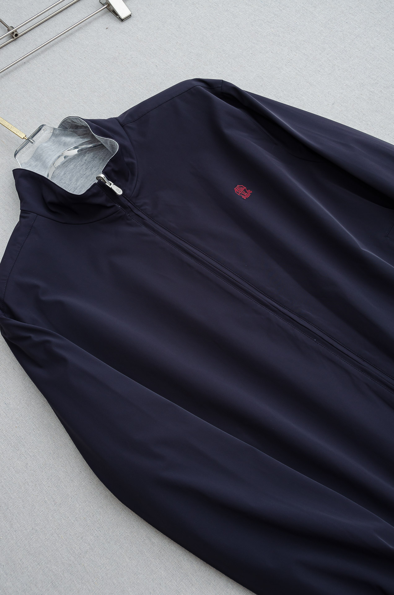 BC 双面设计A面羊毛+羊绒B面高支高密定织三防面料呈现不同质感风格！双面穿立领夹克外套#采用双面料打造