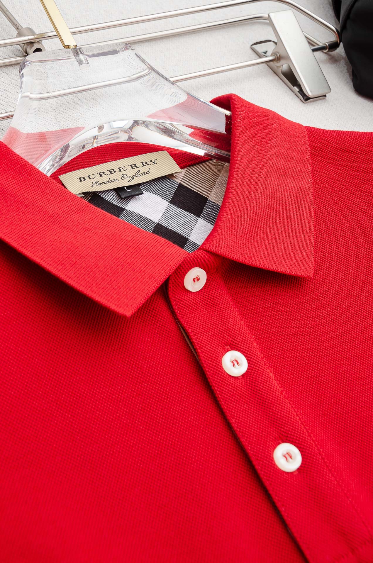 BURB#ERRY 巴宝/莉2025FW新品 轻奢男士翻领长袖T恤衫#精选客供进口100%棉采用高密度工