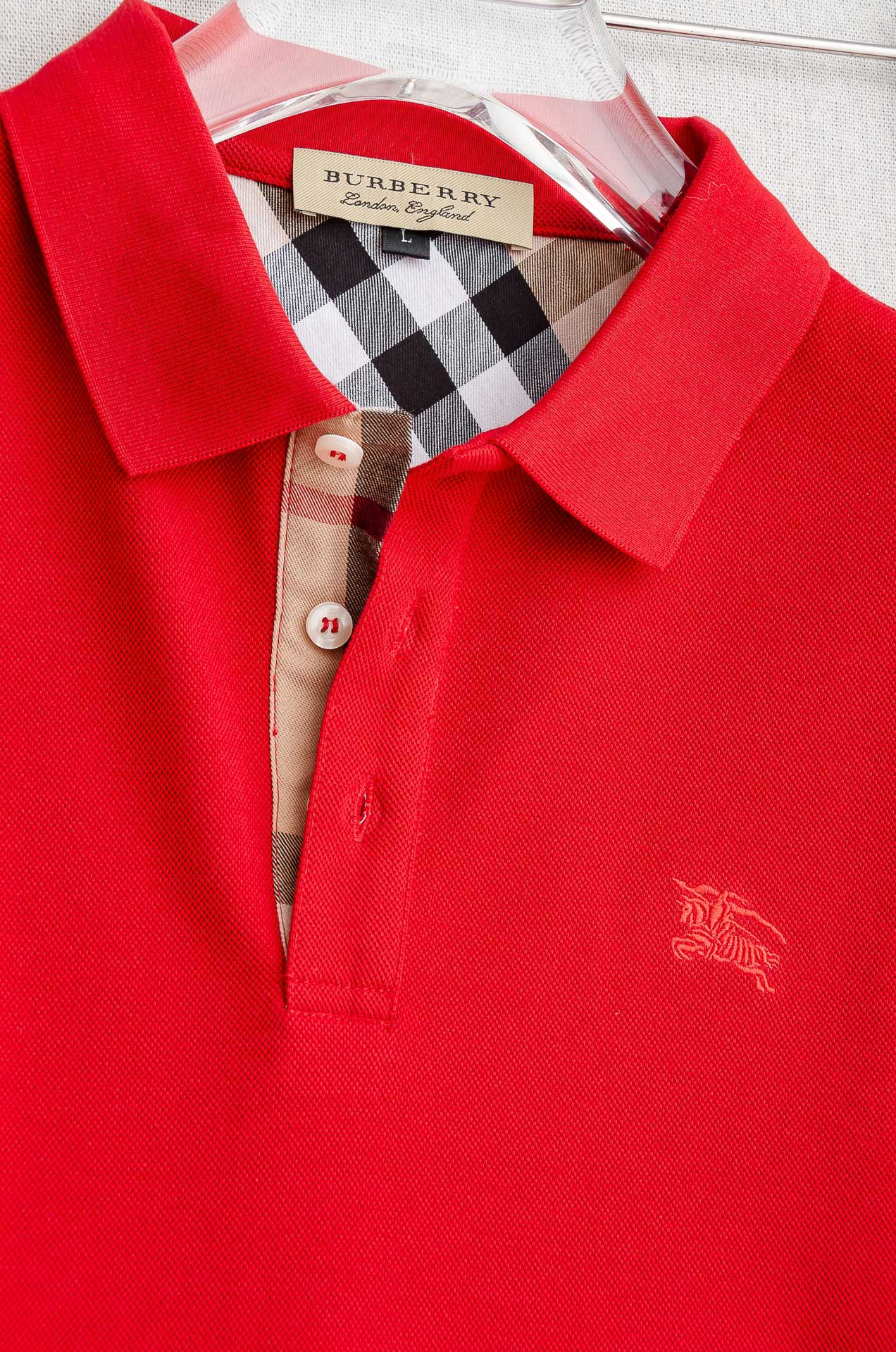 BURB#ERRY 巴宝/莉2025FW新品 轻奢男士翻领长袖T恤衫#精选客供进口100%棉采用高密度工