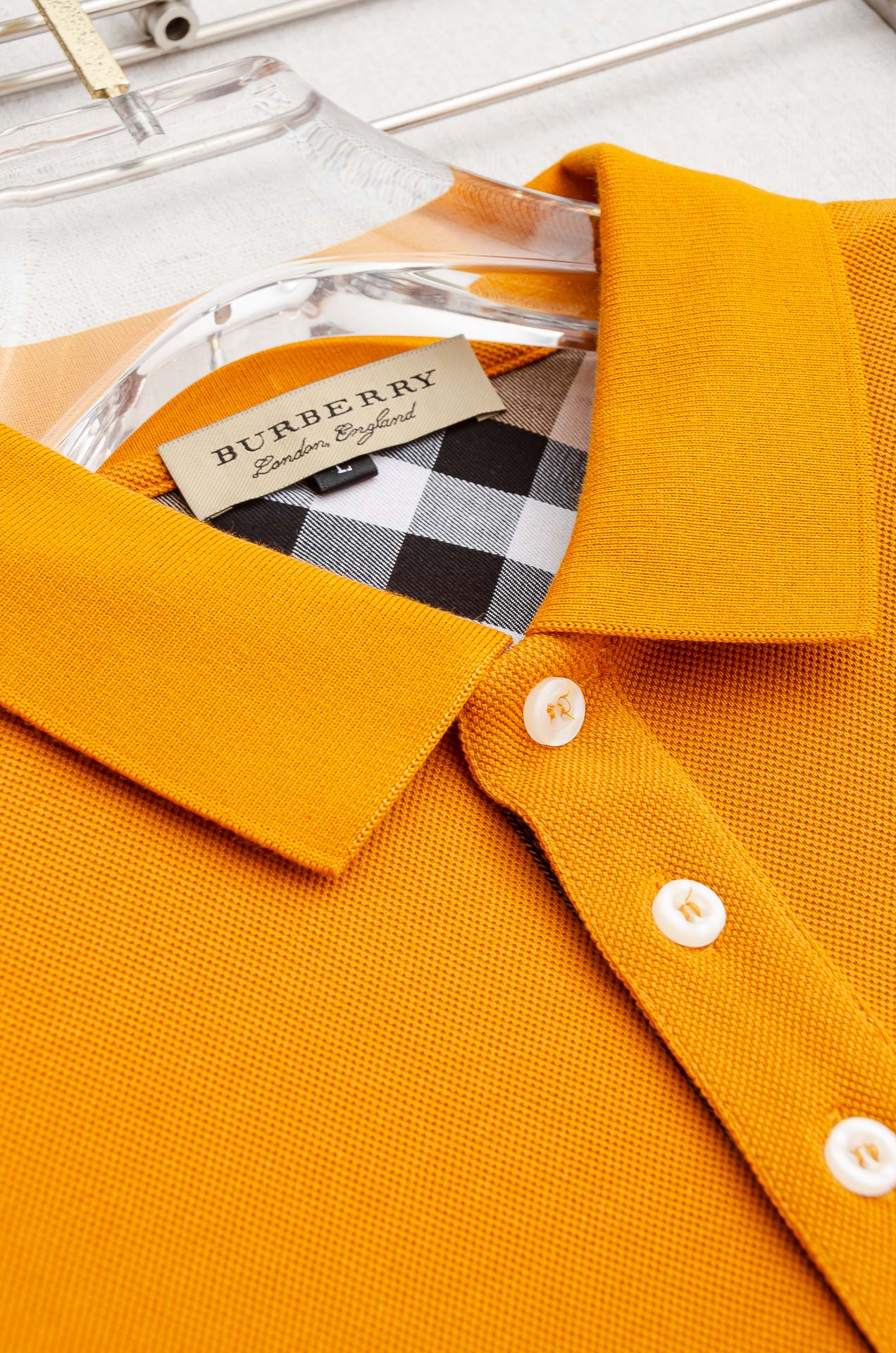 BURB#ERRY 巴宝/莉2025FW新品 轻奢男士翻领长袖T恤衫#精选客供进口100%棉采用高密度工