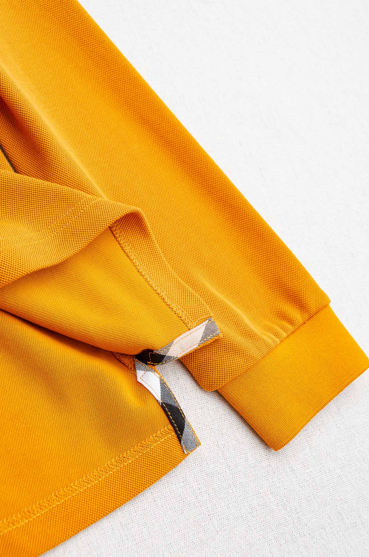 BURB#ERRY 巴宝/莉2025FW新品 轻奢男士翻领长袖T恤衫#精选客供进口100%棉采用高密度工