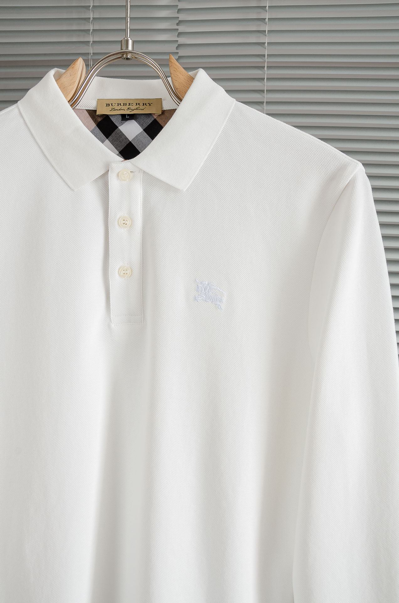 BURBE#RRY巴宝莉2026FW新品 轻奢男士翻领长袖T恤衫#精选客供进口100%棉采用高密度工艺打