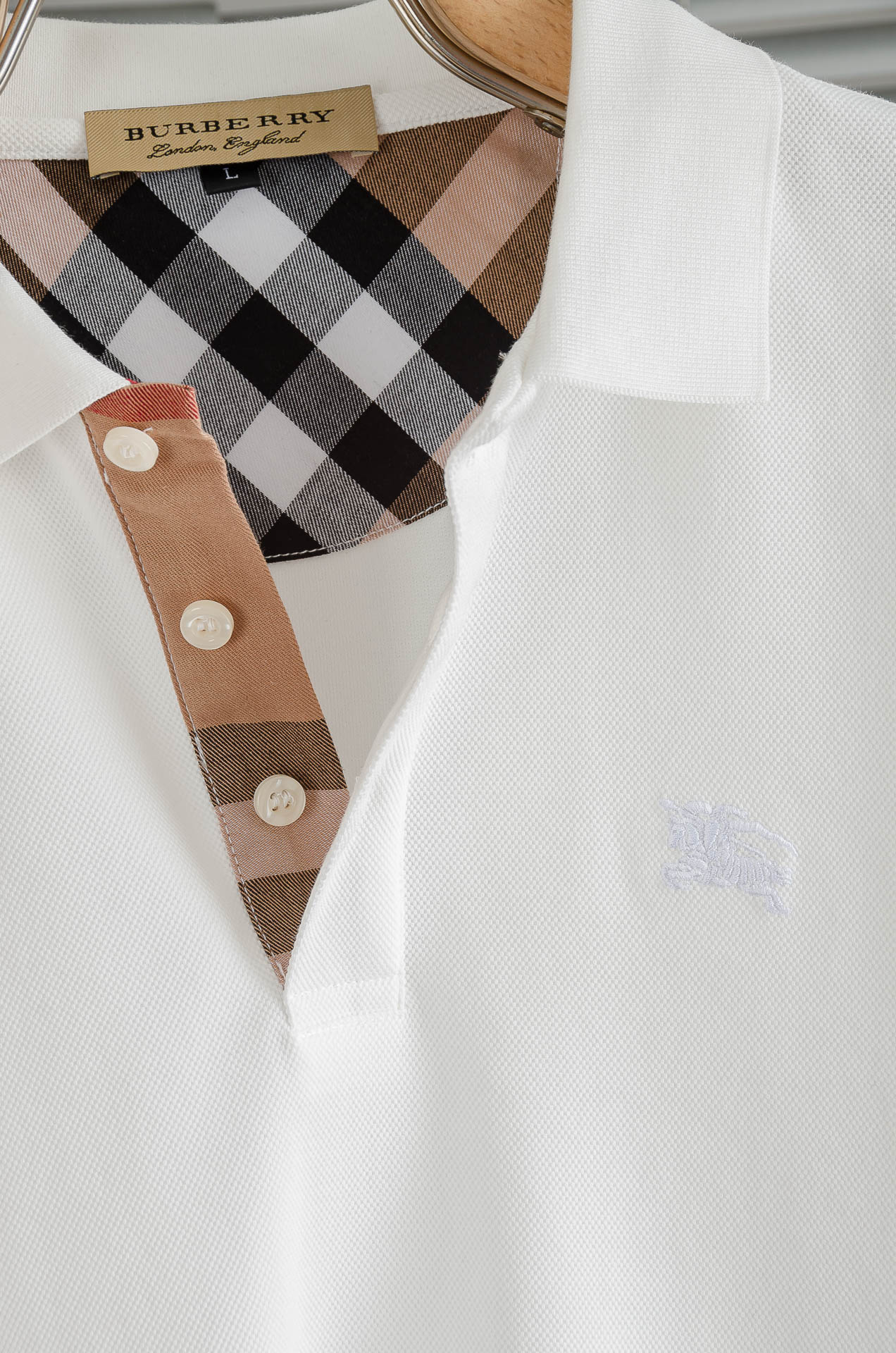 BURBE#RRY巴宝莉2026FW新品 轻奢男士翻领长袖T恤衫#精选客供进口100%棉采用高密度工艺打