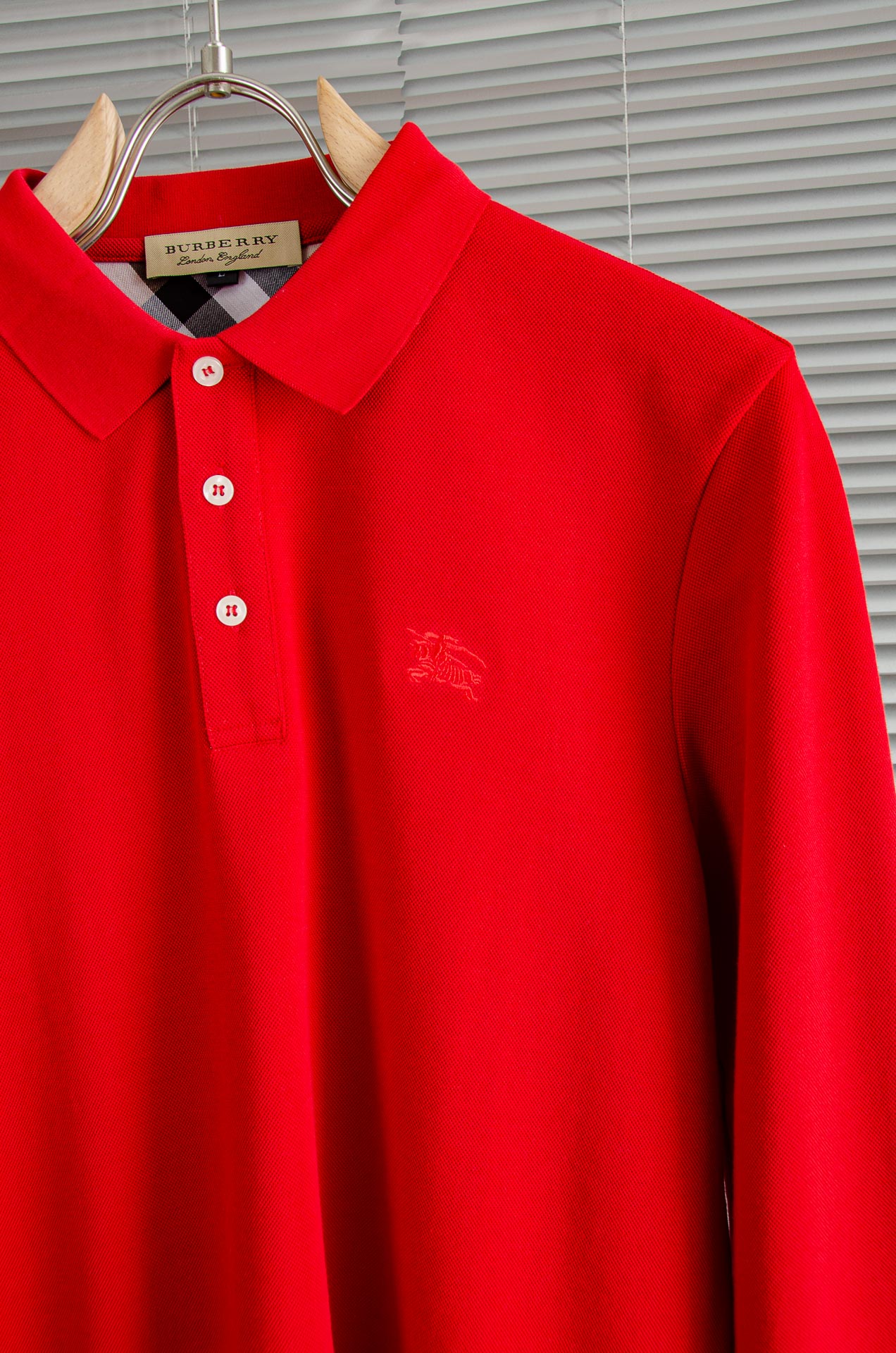 BURBE#RRY巴宝莉2026FW新品 轻奢男士翻领长袖T恤衫#精选客供进口100%棉采用高密度工艺打