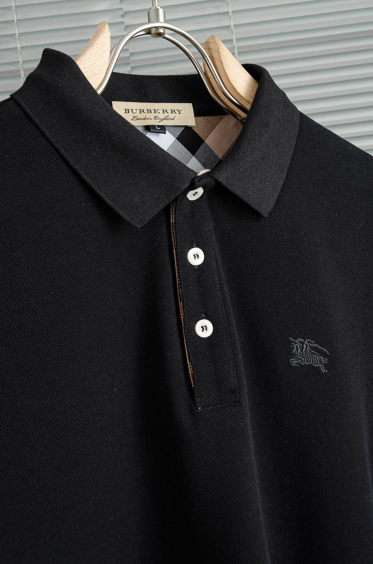 BURBE#RRY巴宝莉2026FW新品 轻奢男士翻领长袖T恤衫#精选客供进口100%棉采用高密度工艺打