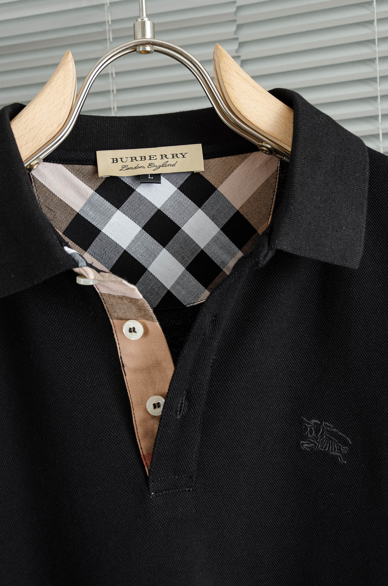 BURBE#RRY巴宝莉2026FW新品 轻奢男士翻领长袖T恤衫#精选客供进口100%棉采用高密度工艺打