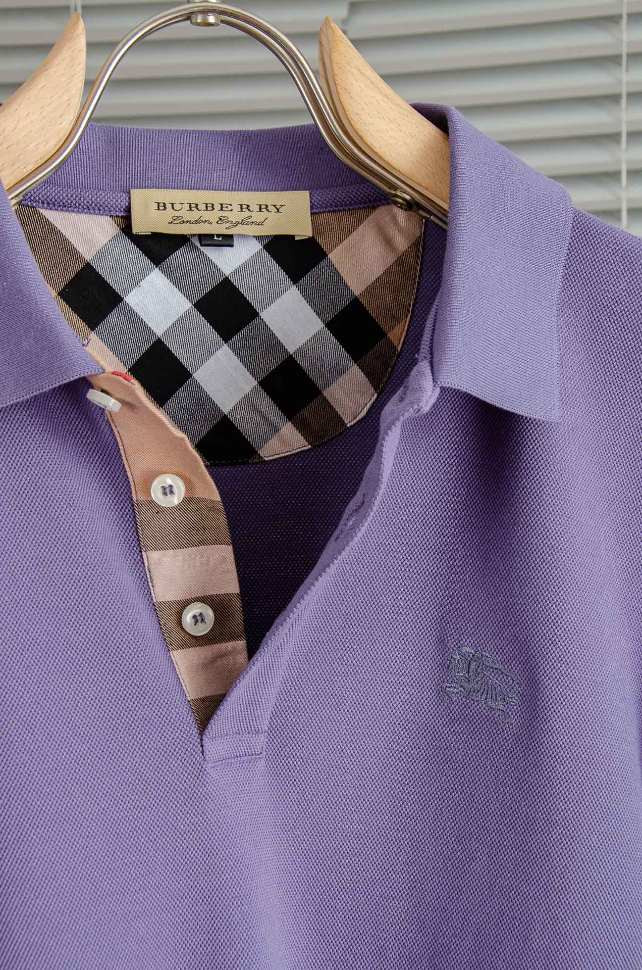 BURBE#RRY巴宝莉2026FW新品 轻奢男士翻领长袖T恤衫#精选客供进口100%棉采用高密度工艺打