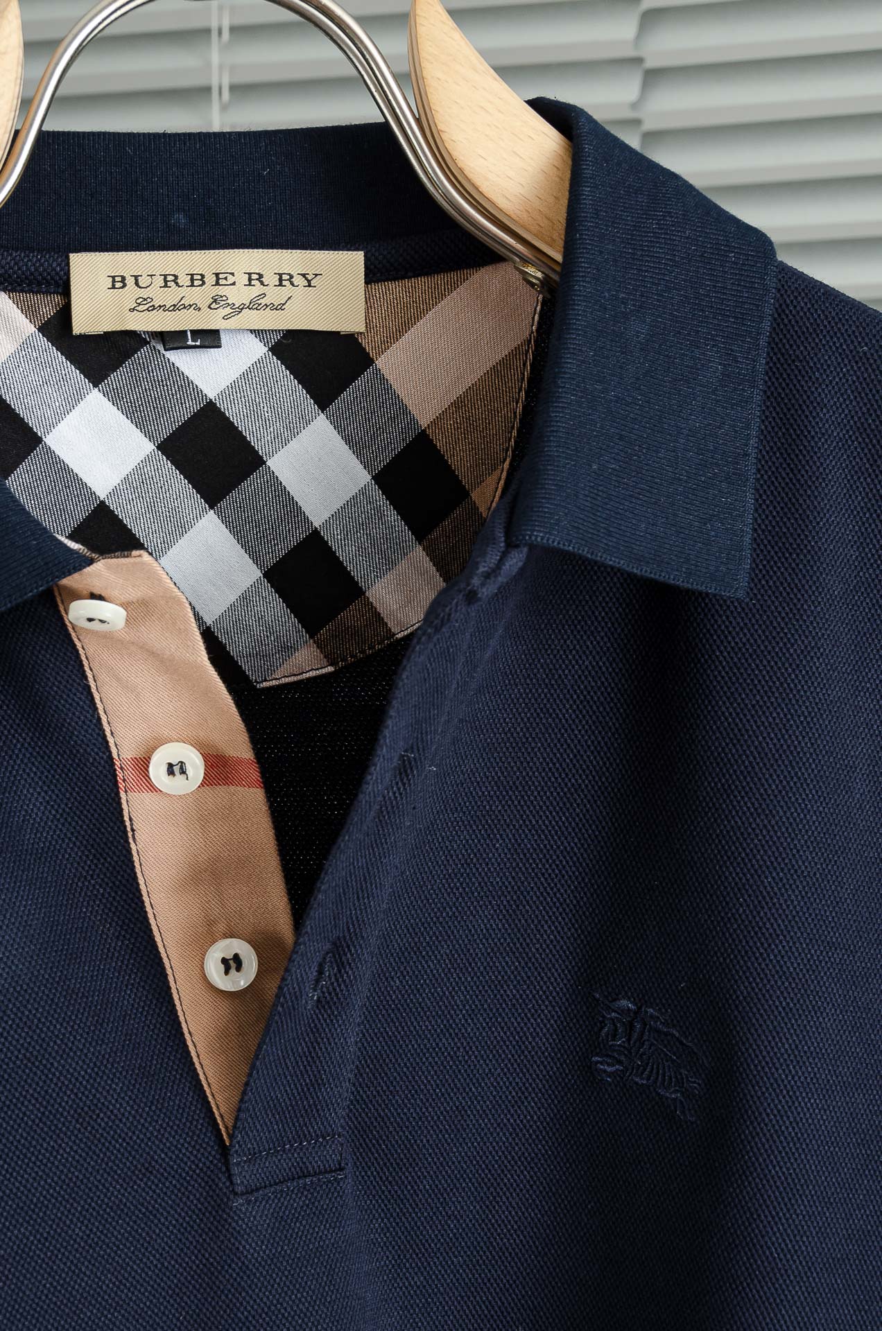 BURBE#RRY巴宝莉2026FW新品 轻奢男士翻领长袖T恤衫#精选客供进口100%棉采用高密度工艺打