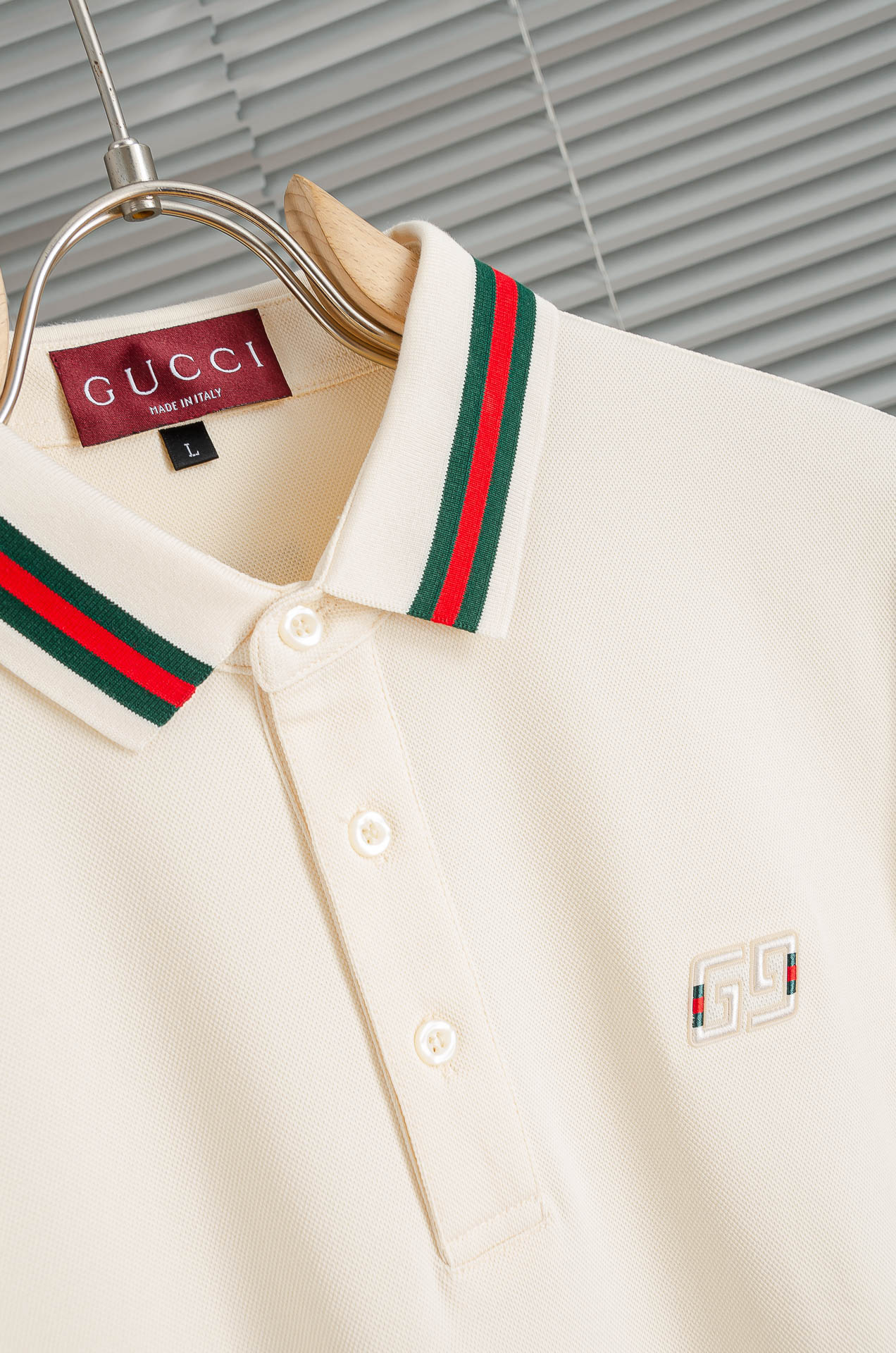 GU#CCI 2026FW新品 轻奢男士翻领长袖T恤衫#精选客供进口100%棉采用高密度工艺打造而成，手