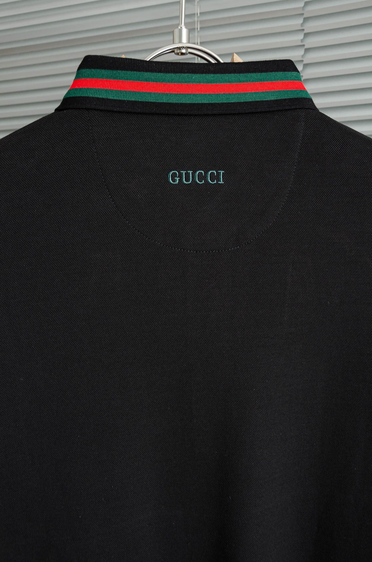 GU#CCI 2026FW新品 轻奢男士翻领长袖T恤衫#精选客供进口100%棉采用高密度工艺打造而成，手