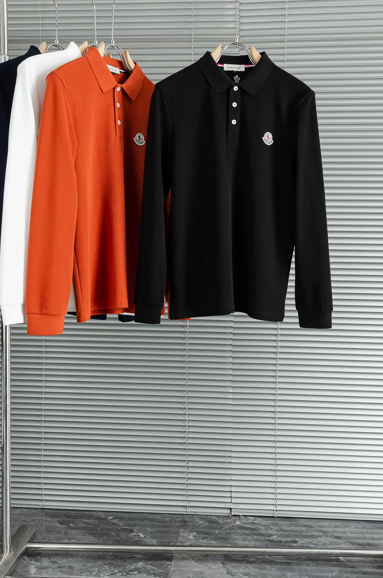 MCNC#LER 2026FW新品 轻奢男士翻领长袖T恤衫#精选客供进口100%棉采用高密度工艺打造而成