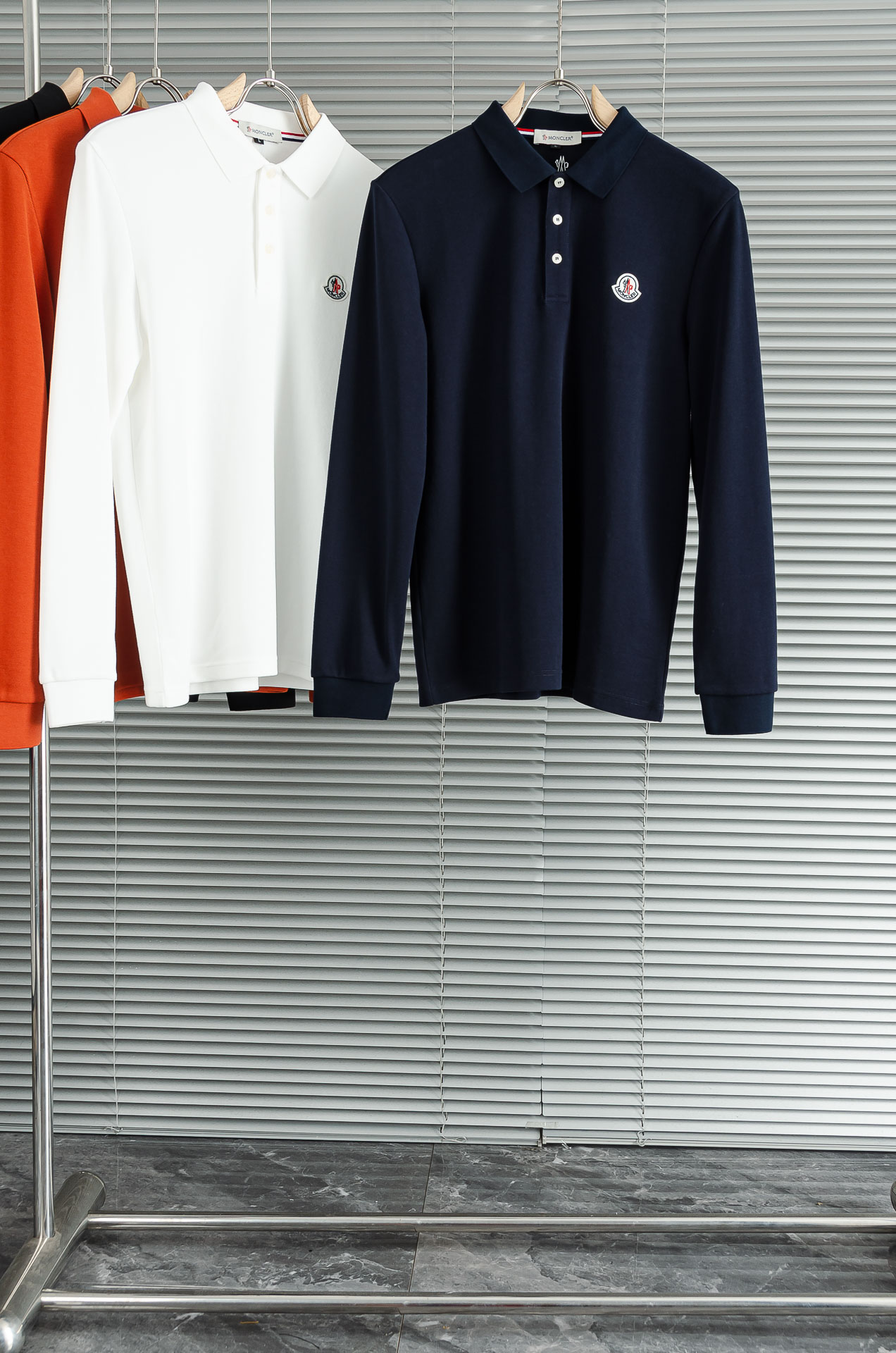 MCNC#LER 2026FW新品 轻奢男士翻领长袖T恤衫#精选客供进口100%棉采用高密度工艺打造而成