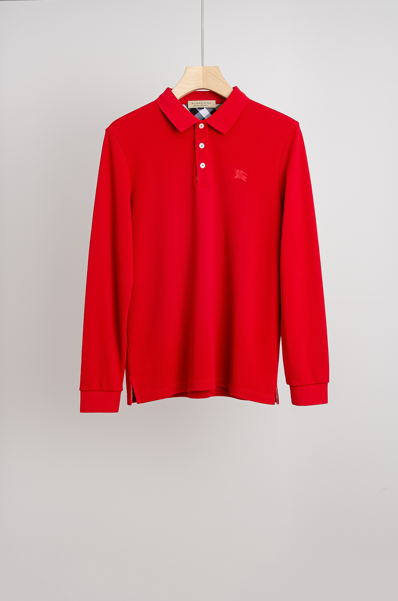 ☀️☀️BURBER*RY巴/宝莉26FW新品 轻奢男士翻领长袖T恤衫#精选客供进口100%棉采用高密度