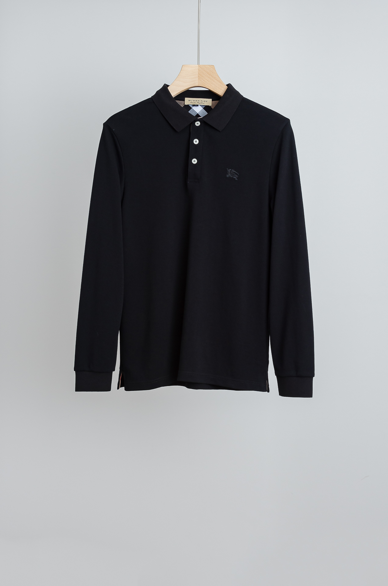 ☀️☀️BURBER*RY巴/宝莉26FW新品 轻奢男士翻领长袖T恤衫#精选客供进口100%棉采用高密度