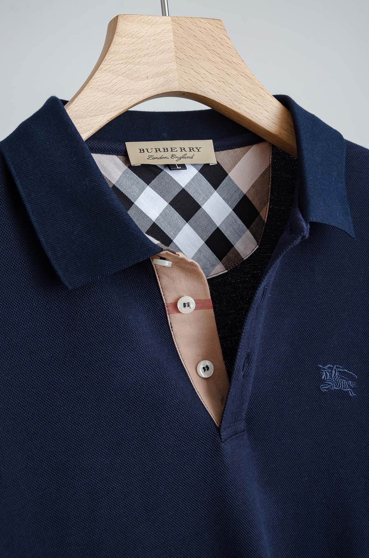 ☀️☀️BURBER*RY巴/宝莉26FW新品 轻奢男士翻领长袖T恤衫#精选客供进口100%棉采用高密度