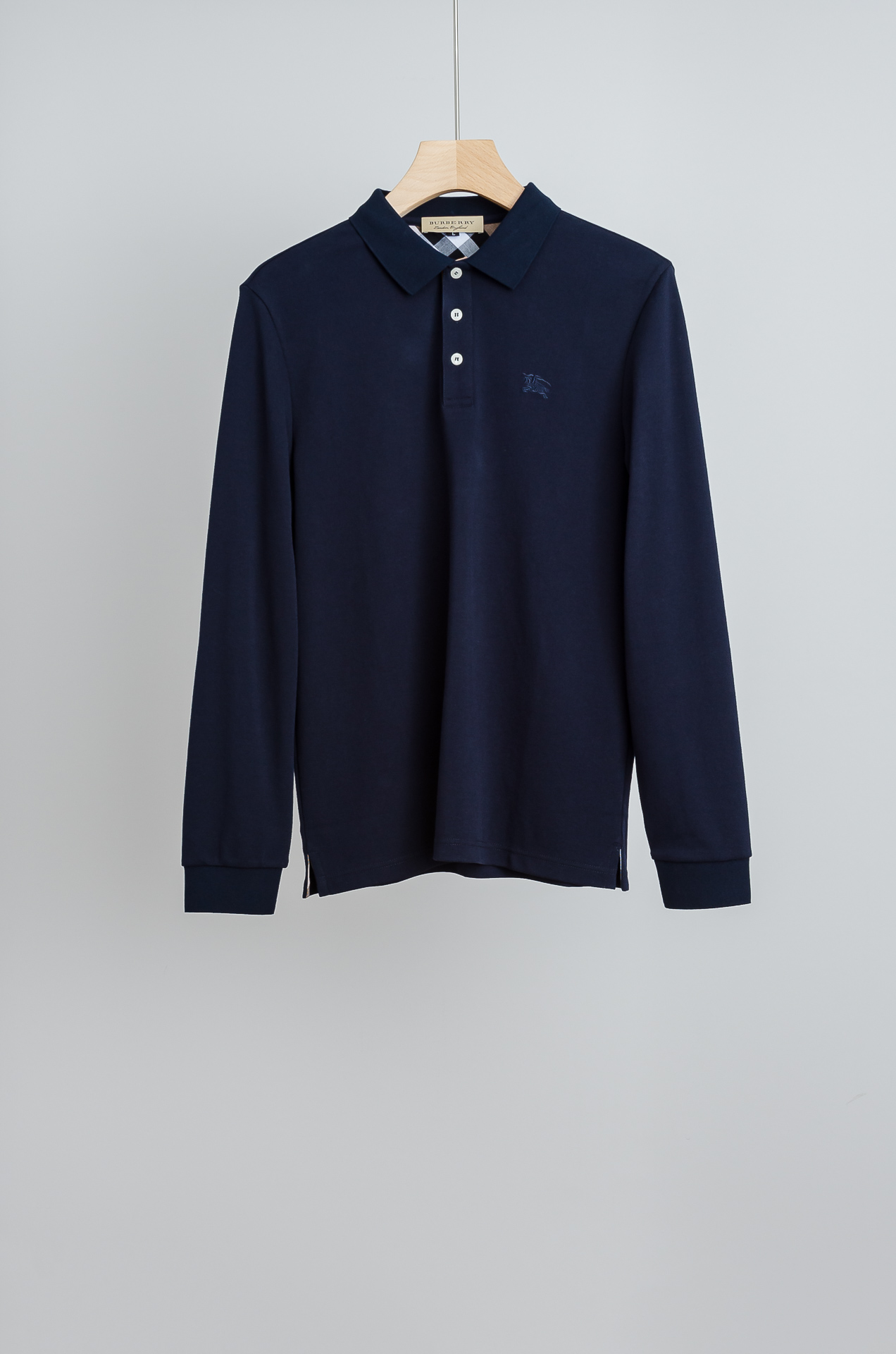 ☀️☀️BURBER*RY巴/宝莉26FW新品 轻奢男士翻领长袖T恤衫#精选客供进口100%棉采用高密度