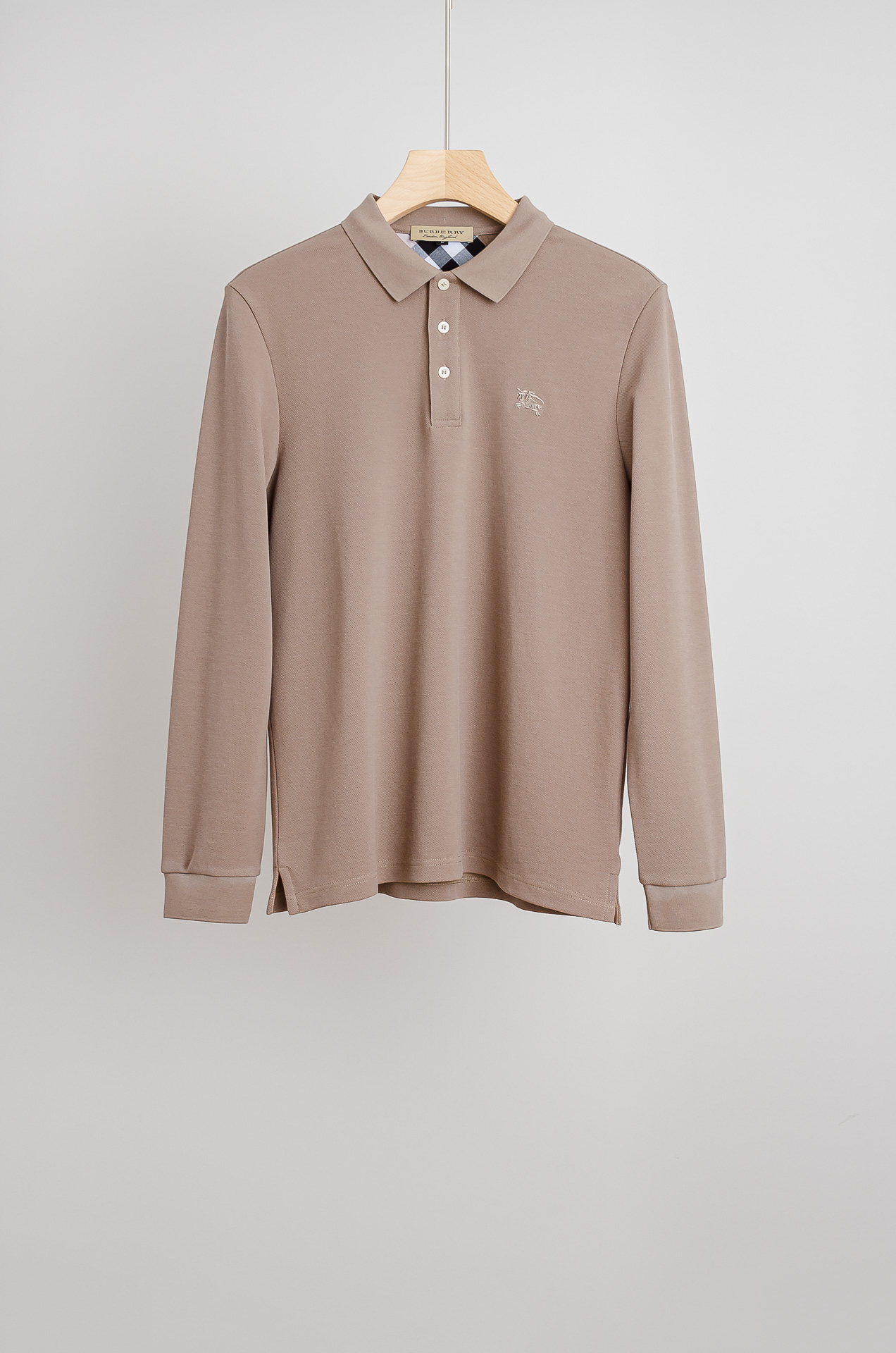 ☀️☀️BURBER*RY巴/宝莉26FW新品 轻奢男士翻领长袖T恤衫#精选客供进口100%棉采用高密度