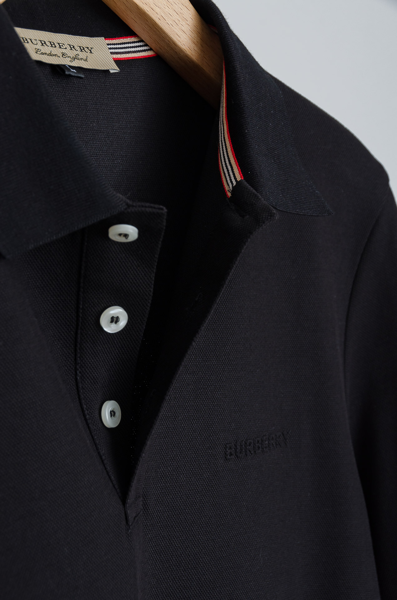 ☀️☀️ BURB*ERRY 巴宝/莉2025FW新品 轻奢男士翻领长袖T恤衫#精选客供进口100%棉采