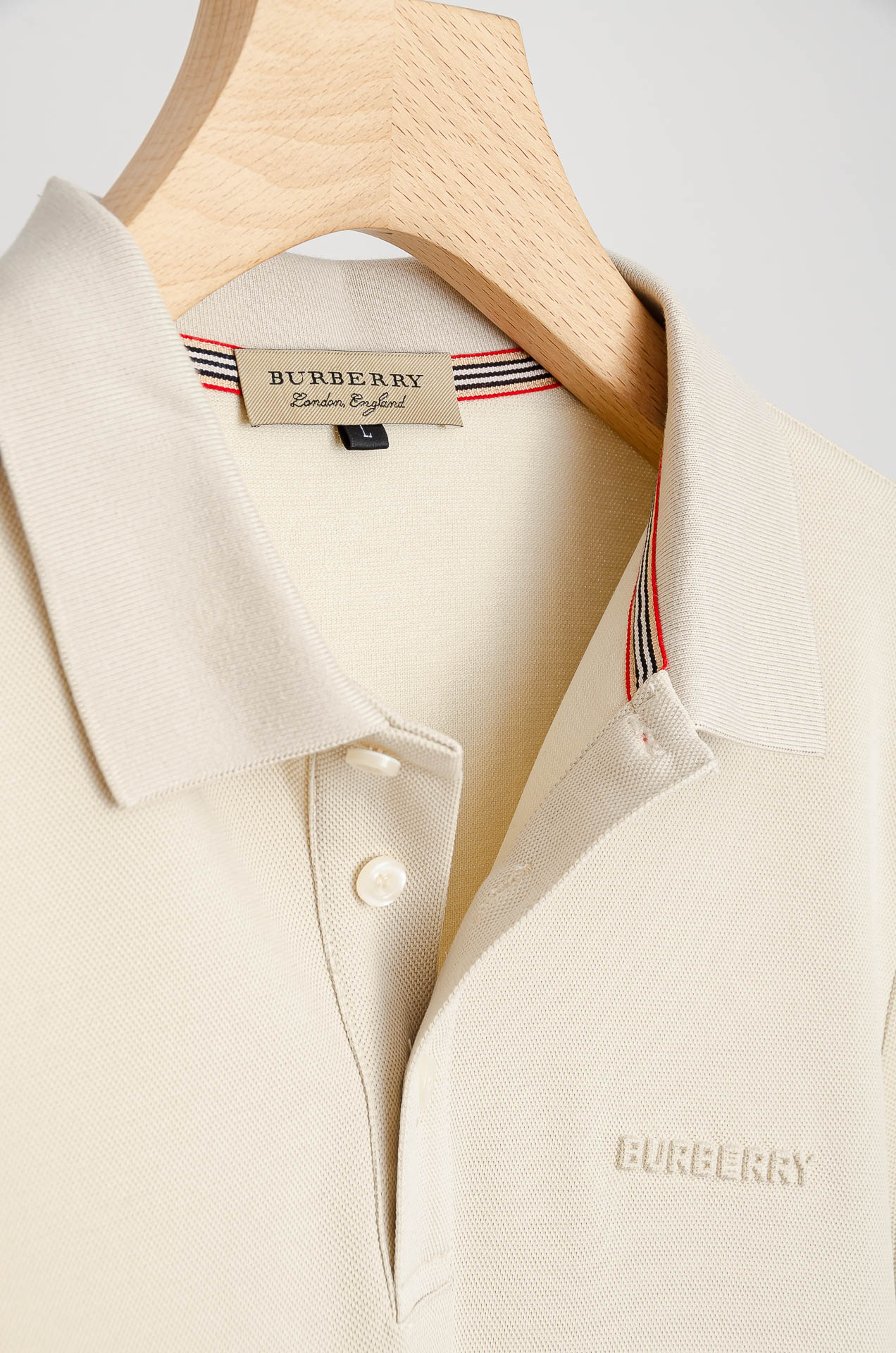 ☀️☀️ BURB*ERRY 巴宝/莉2025FW新品 轻奢男士翻领长袖T恤衫#精选客供进口100%棉采