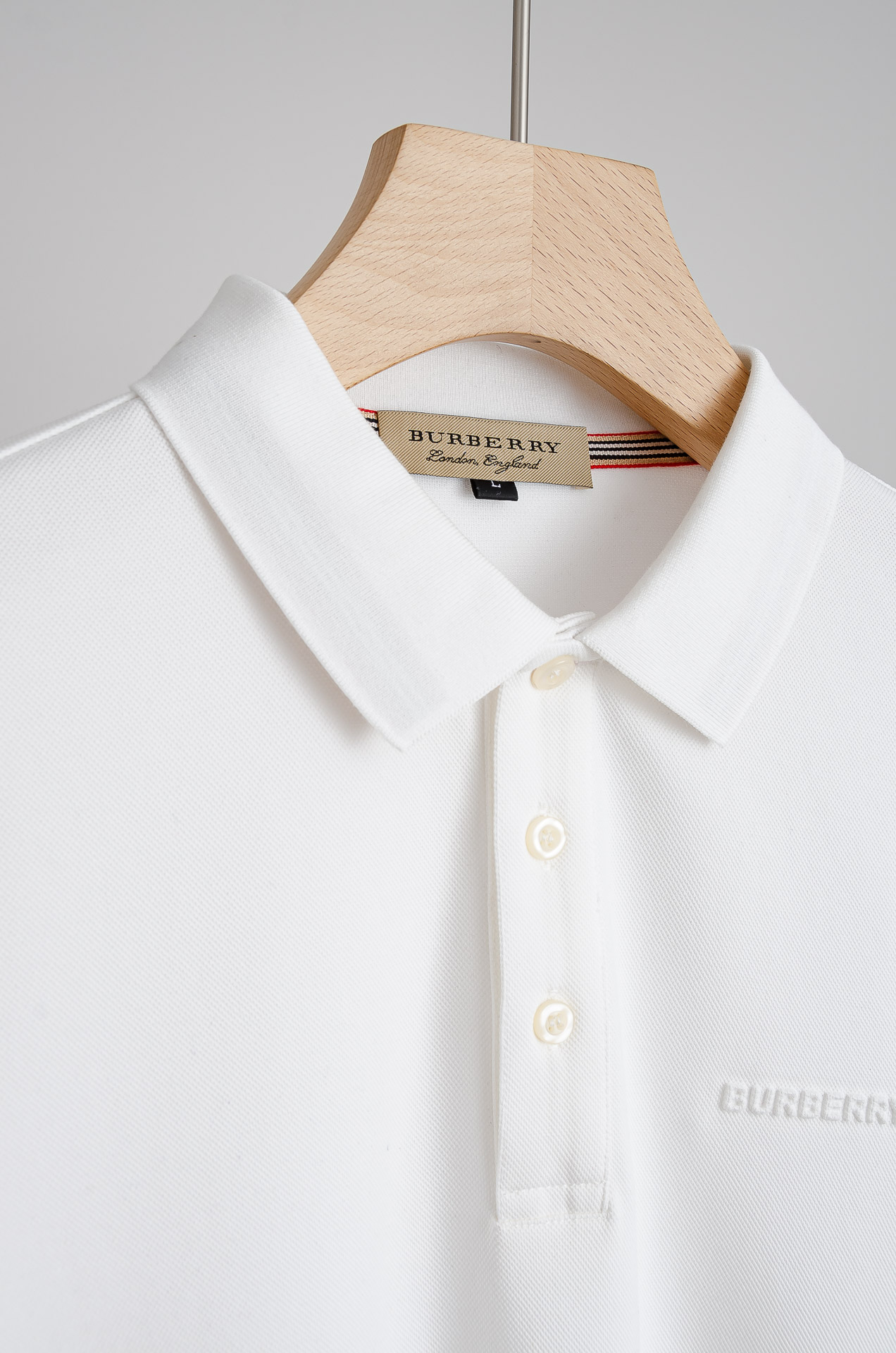 ☀️☀️ BURB*ERRY 巴宝/莉2025FW新品 轻奢男士翻领长袖T恤衫#精选客供进口100%棉采