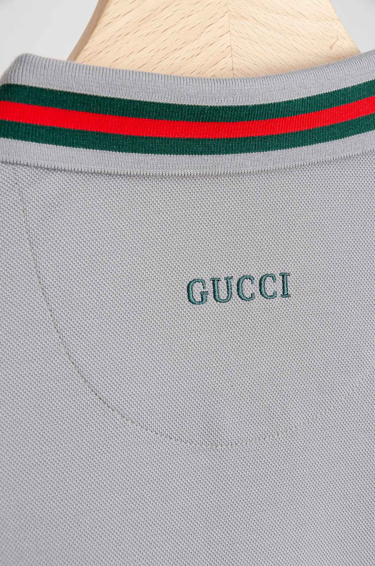 ☀️☀️ GU#CCI 26FW新品 轻奢男士翻领长袖T恤衫#精选客供进口100%棉采用高密度工艺打造而