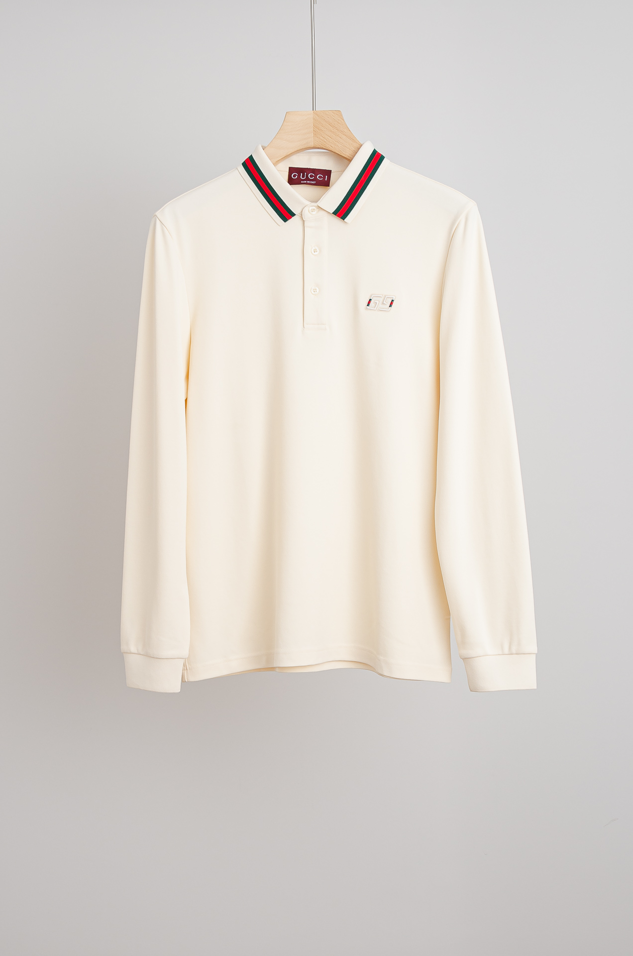 ☀️☀️ GU#CCI 26FW新品 轻奢男士翻领长袖T恤衫#精选客供进口100%棉采用高密度工艺打造而