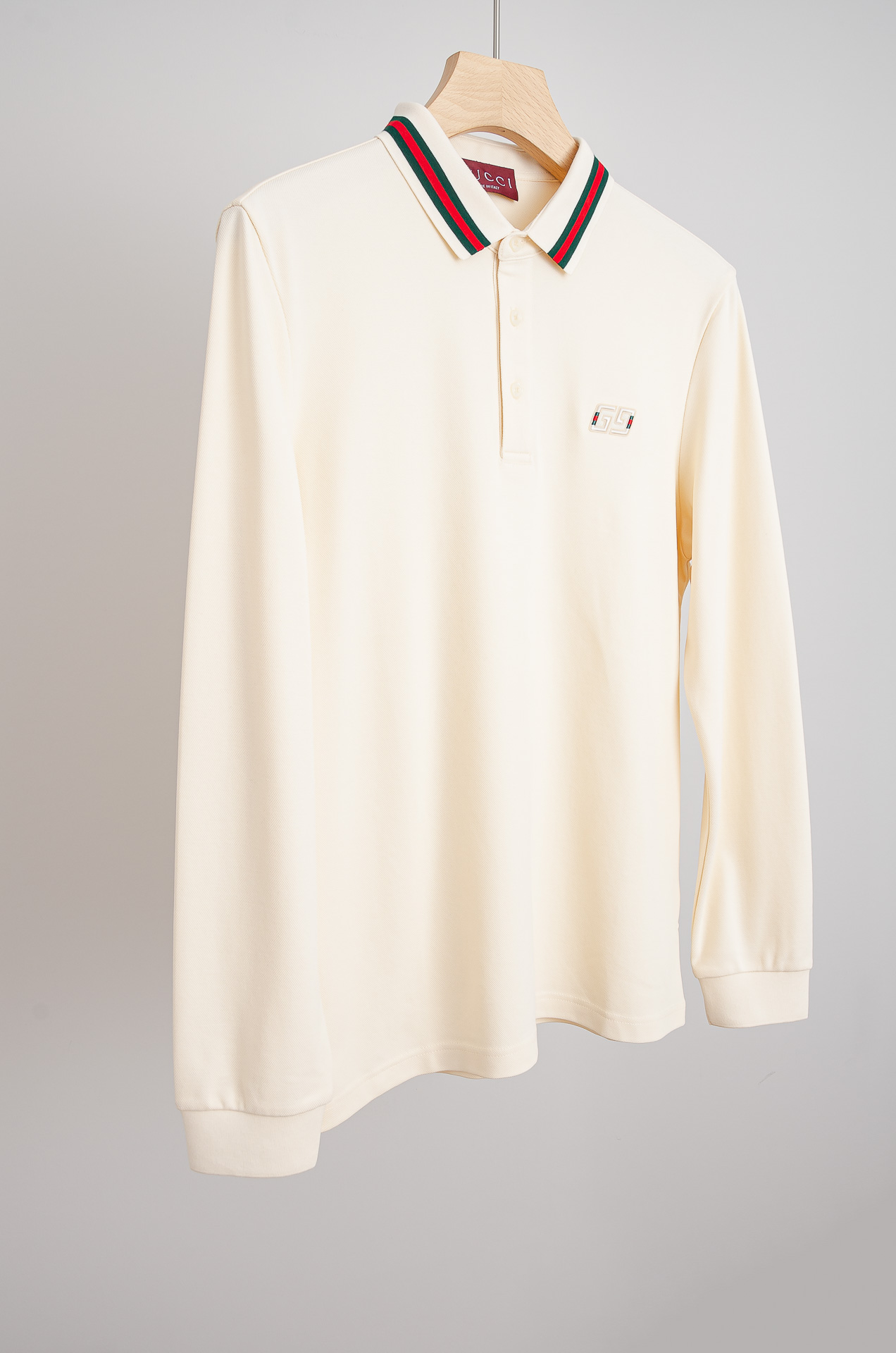 ☀️☀️ GU#CCI 26FW新品 轻奢男士翻领长袖T恤衫#精选客供进口100%棉采用高密度工艺打造而