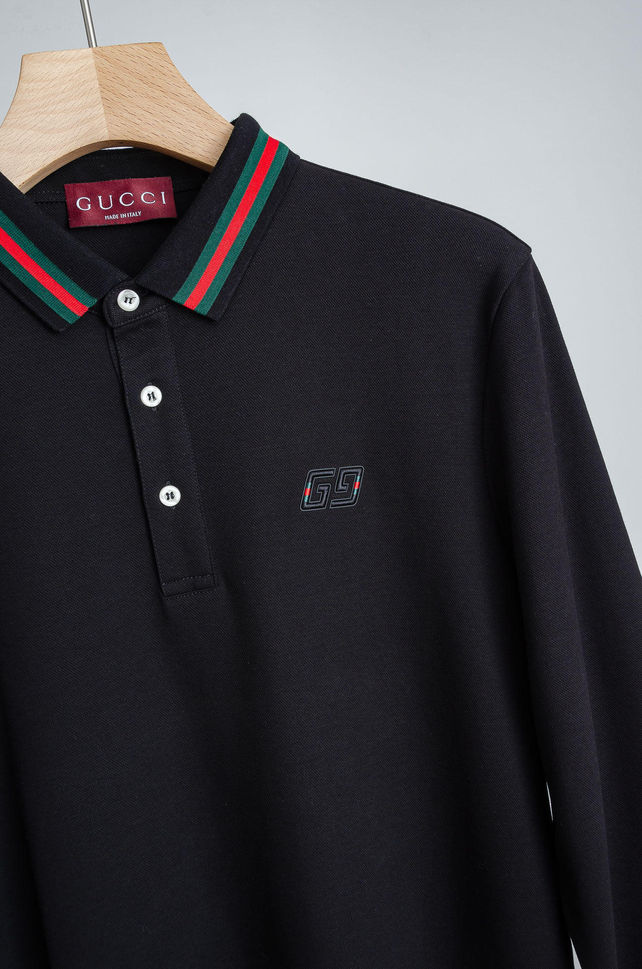 ☀️☀️ GU#CCI 26FW新品 轻奢男士翻领长袖T恤衫#精选客供进口100%棉采用高密度工艺打造而