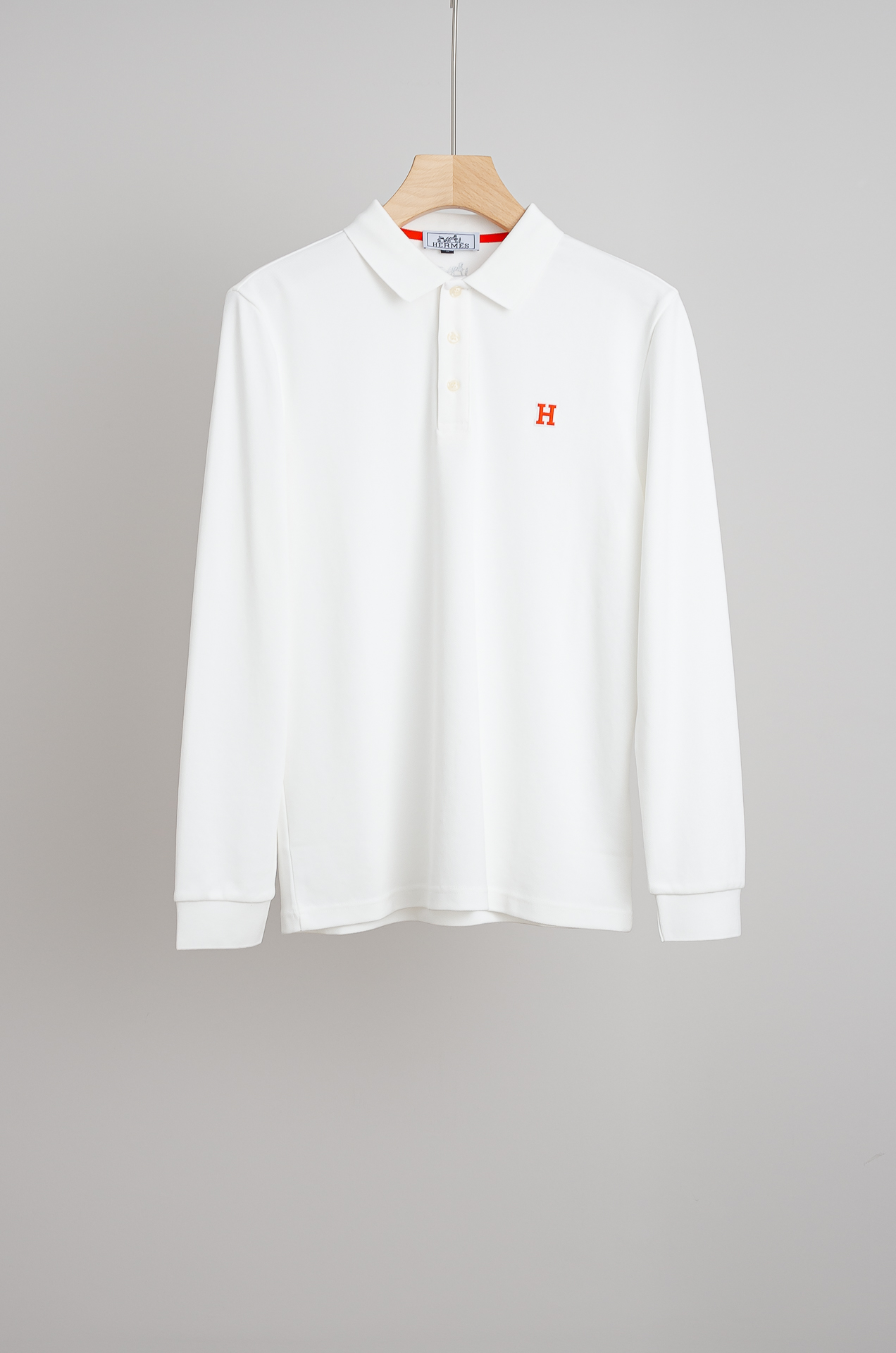 ☀️☀️ HER*MES 爱马/仕2025FW新品 轻奢男士翻领长袖T恤衫#精选客供进口100%棉采用高