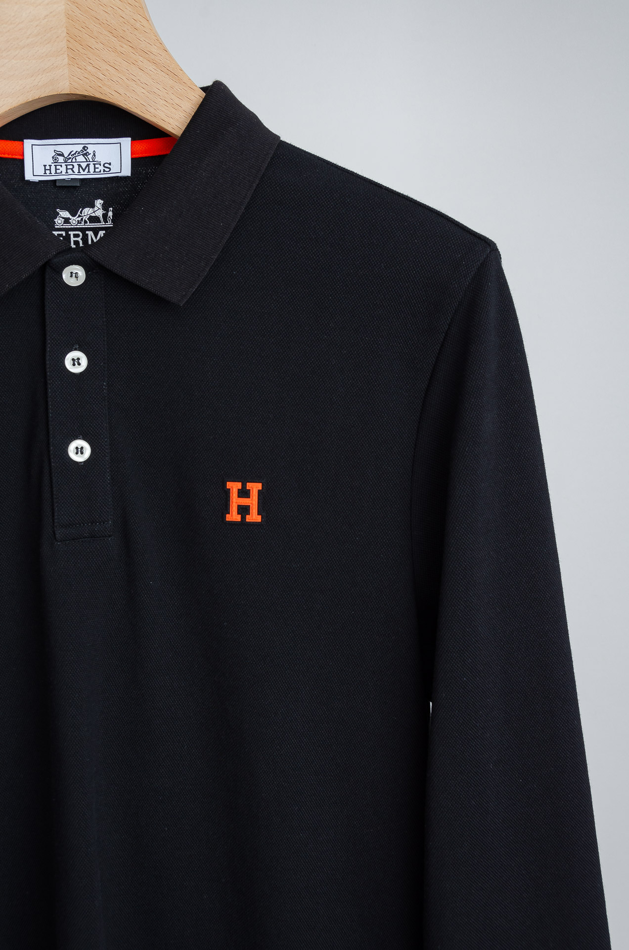 ☀️☀️ HER*MES 爱马/仕2025FW新品 轻奢男士翻领长袖T恤衫#精选客供进口100%棉采用高