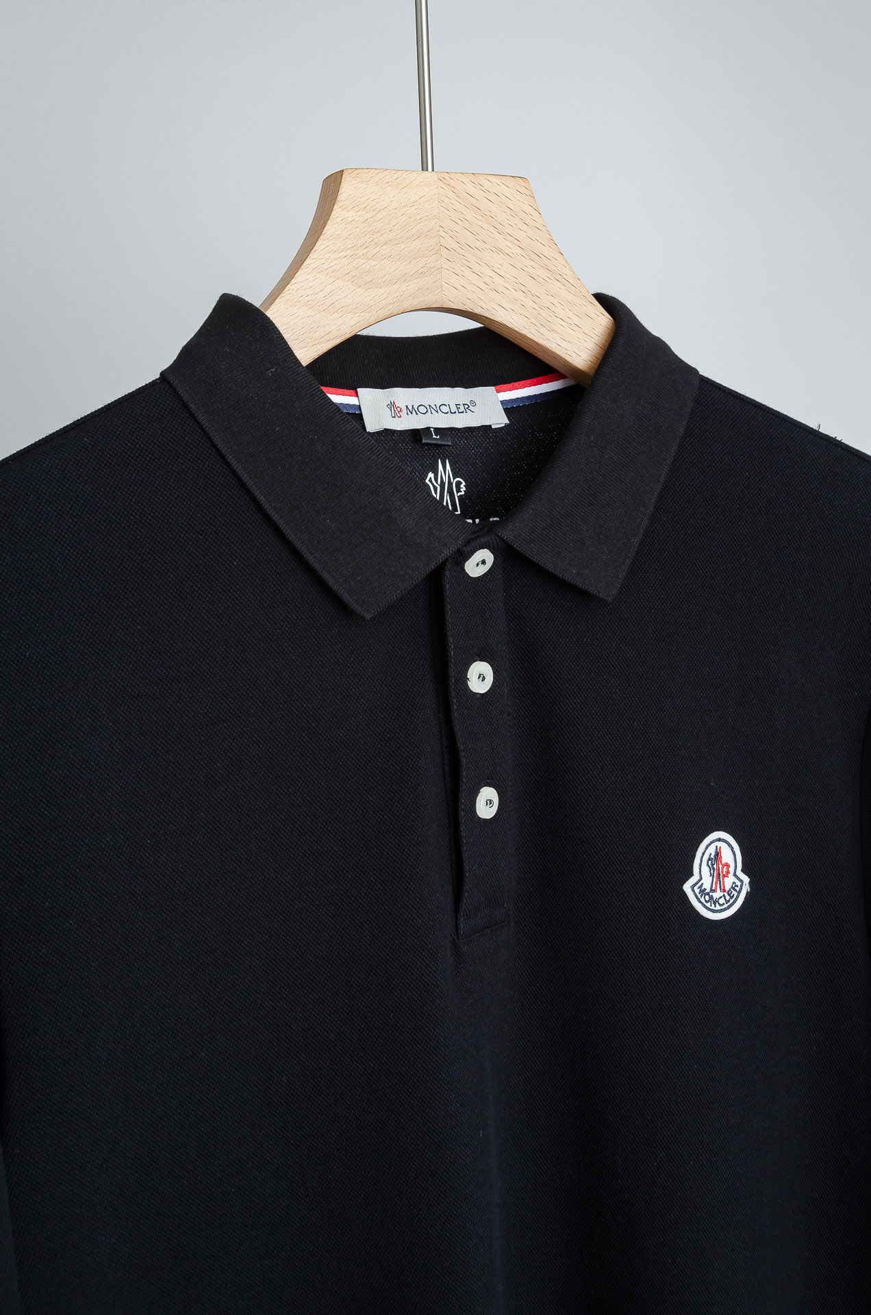 ☀️☀️ MONC#LER 蒙/口 2025FW新品 轻奢男士翻领长袖T恤衫#精选客供进口100%棉采用