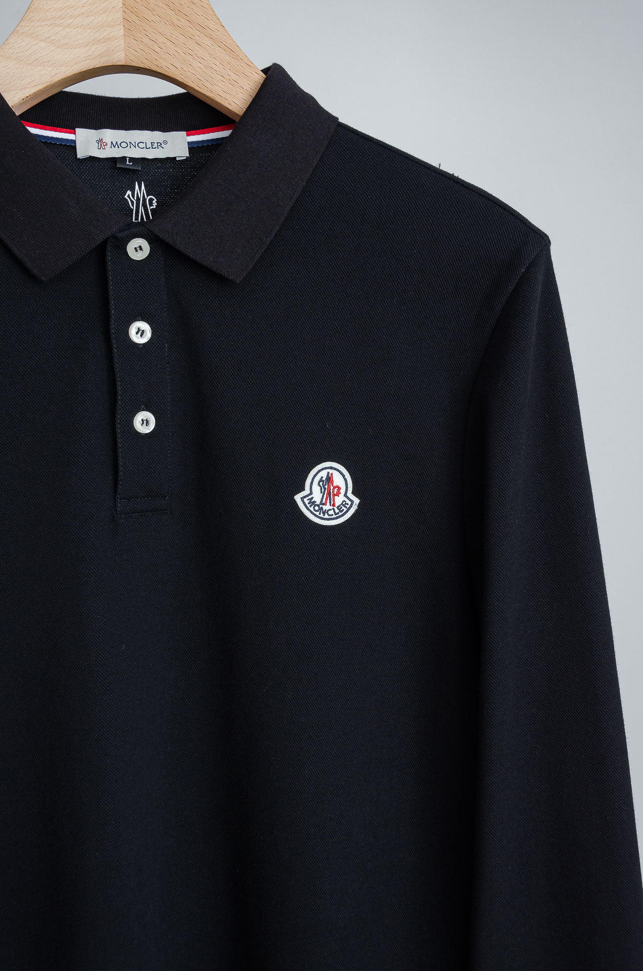 ☀️☀️ MONC#LER 蒙/口 2025FW新品 轻奢男士翻领长袖T恤衫#精选客供进口100%棉采用